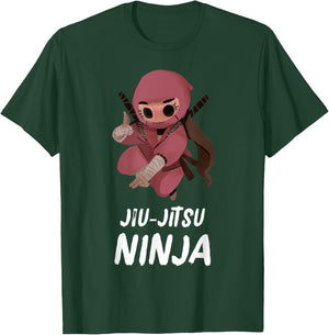 Girls Jiu-Jitsu Ninja Funny Sports T-Shirt - T-Shirt | Forest