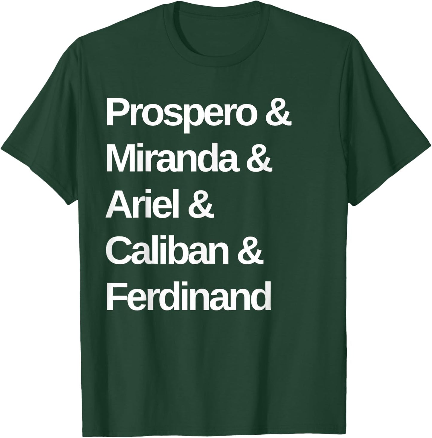 The Tempest Play Characters Shakespeare T-Shirt - T-Shirt | Forest