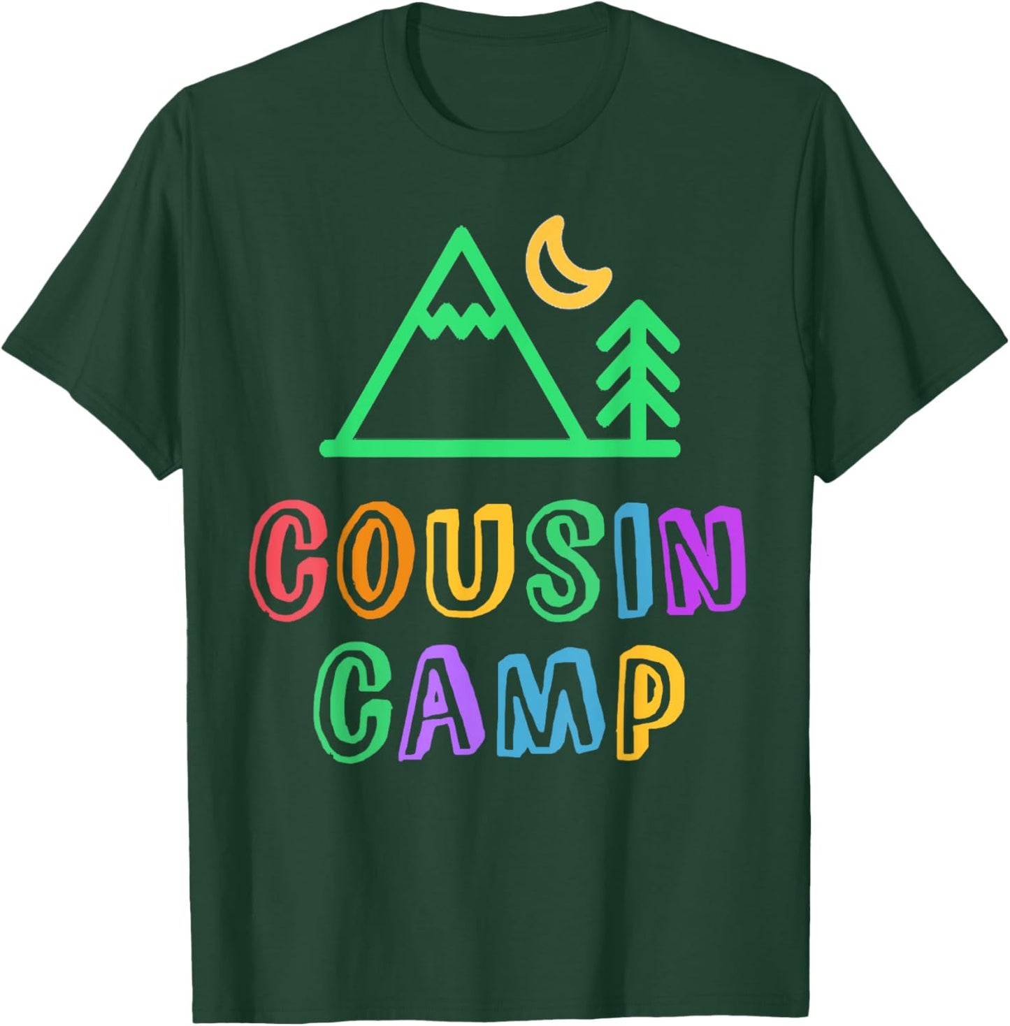 COUSIN CAMP Mountain Forest Best Camping Besties Ever Kids T-Shirt - T-Shirt | Forest