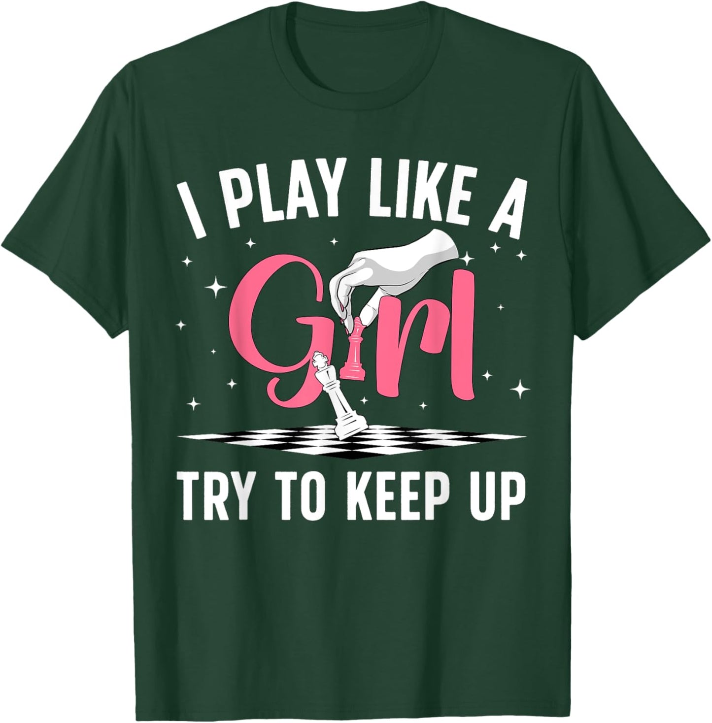 Cool Chess Player Art Girls Kids Chess Lover Geek T-Shirt - T-Shirt | Forest