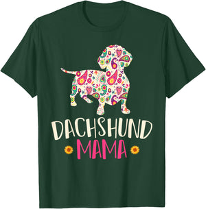 Mothers Day Gift Wiener Mom Weenie Dog Vintage Dachshund T-Shirt - T-Shirt | Forest