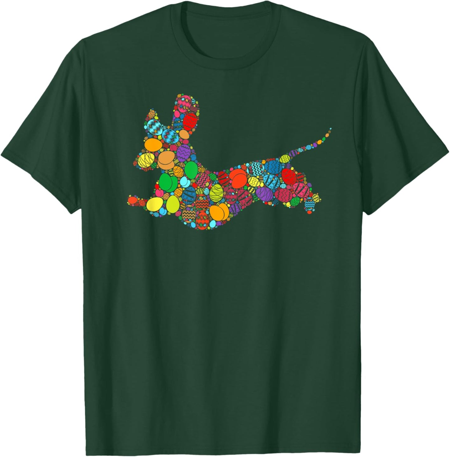 Easter Day Colorful Basket Egg Hunting Eggs - Dog Dachshund T-Shirt - T-Shirt | Forest