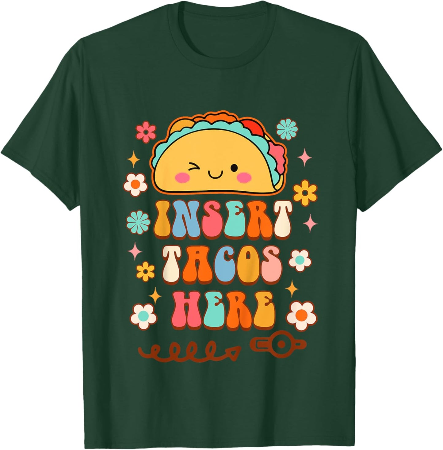 Kids Tubie Cutie G-Button Gastrostomy Button Insert Tacos Here T-Shirt - T-Shirt | Forest
