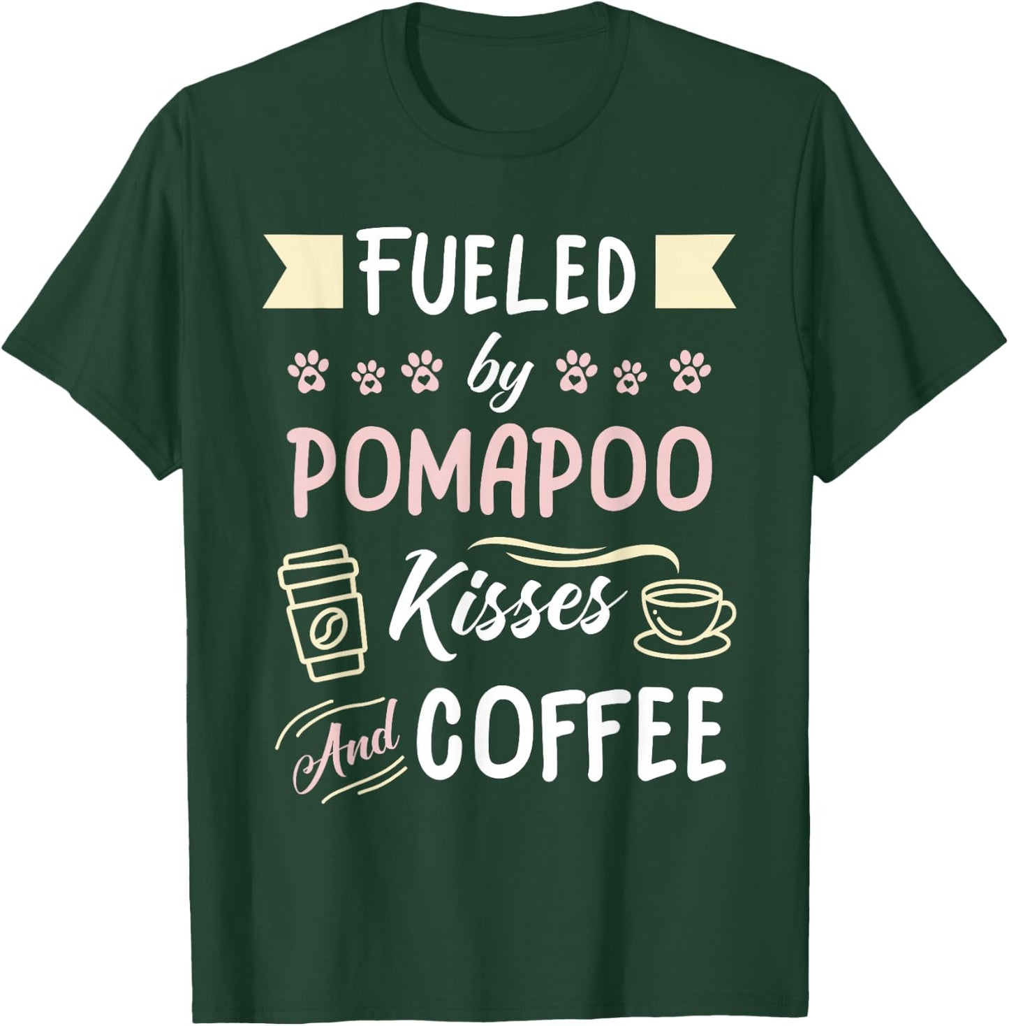 PomaPoo Mom Coffee Lover T-Shirt - T-Shirt | Forest