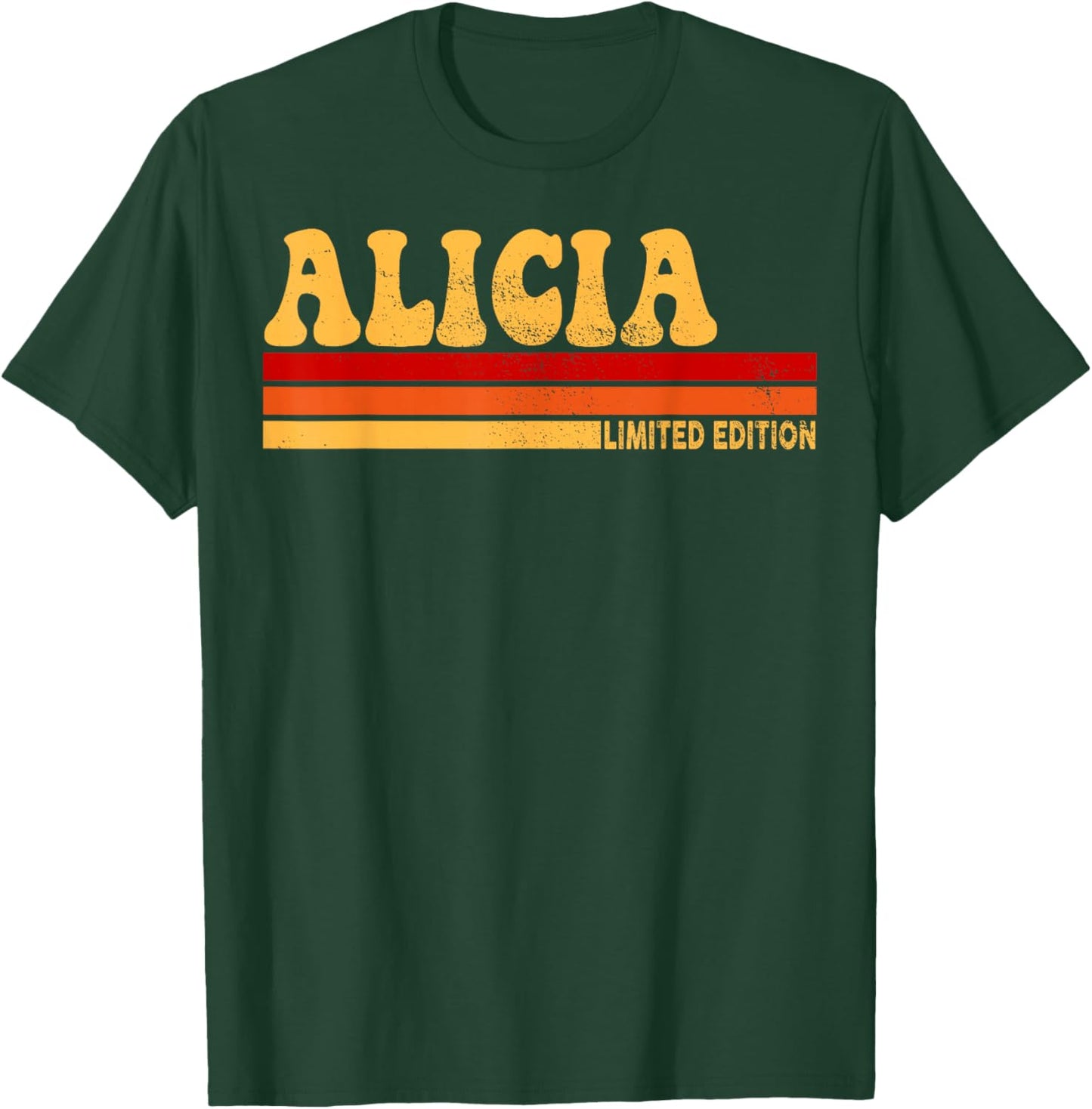 Alicia Name Personalized Cute Idea Women Vintage Alicia T-Shirt - T-Shirt | Forest