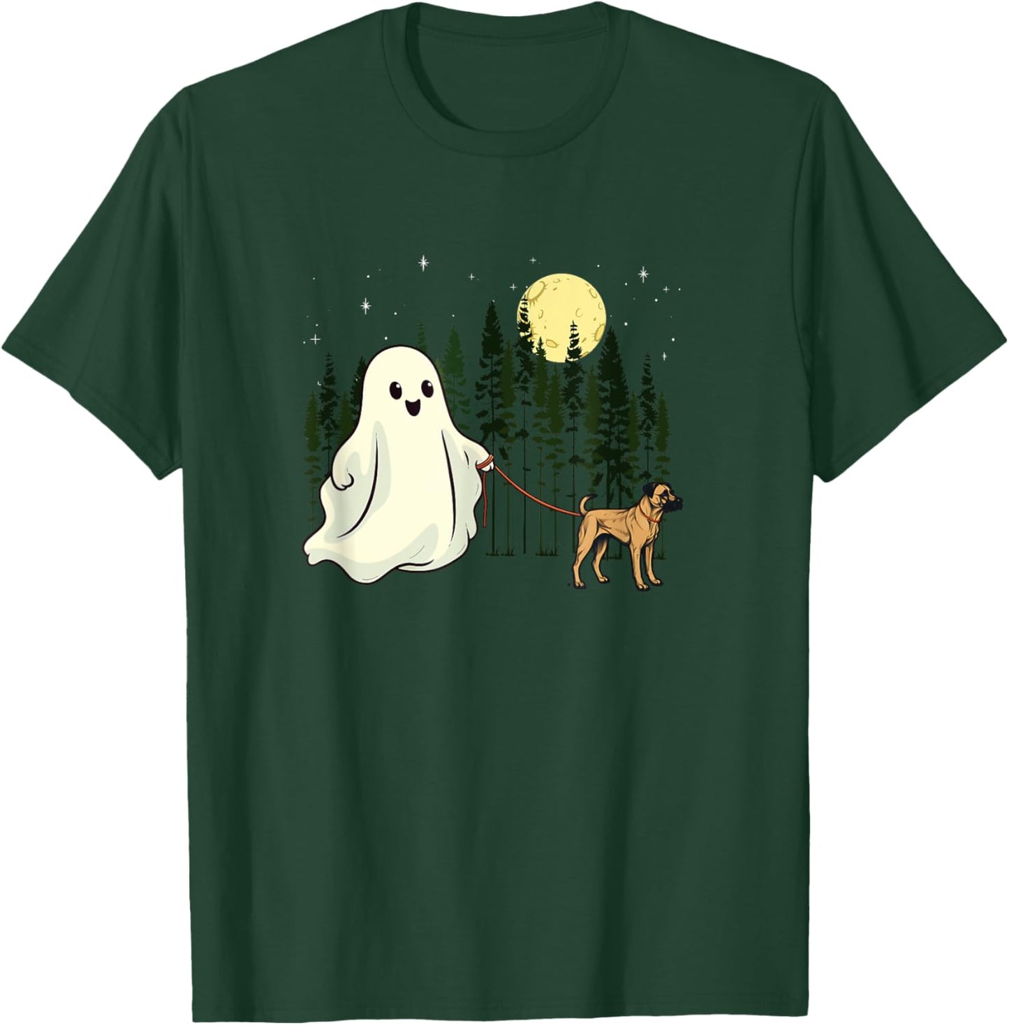 Black Mouth Cur Walking Ghost Halloween Funny Kids Costume T-Shirt - T-Shirt | Forest
