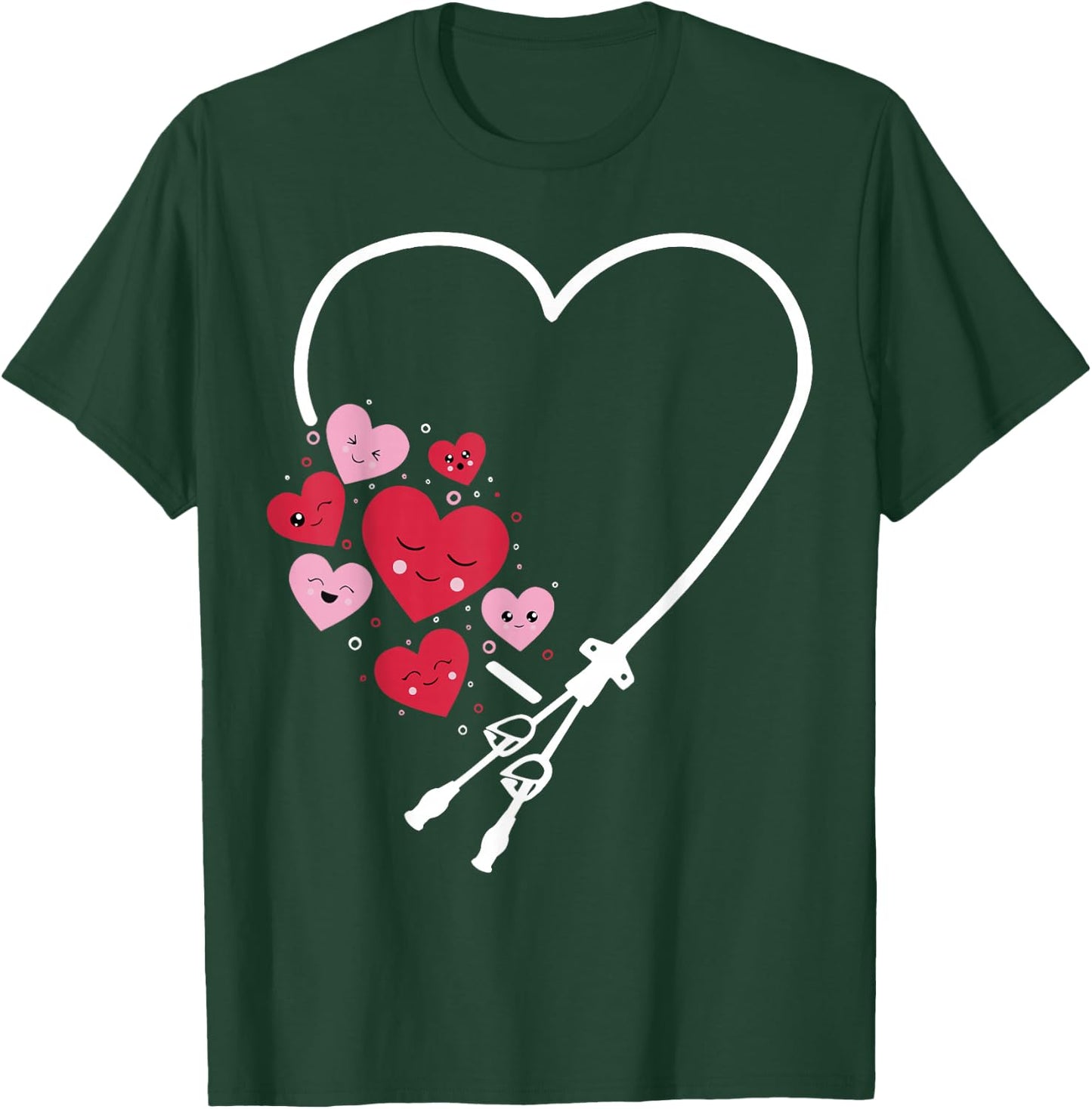 PICC Heart Valentine Vascular Access Team PICC IV Nurses T-Shirt - T-Shirt | Forest
