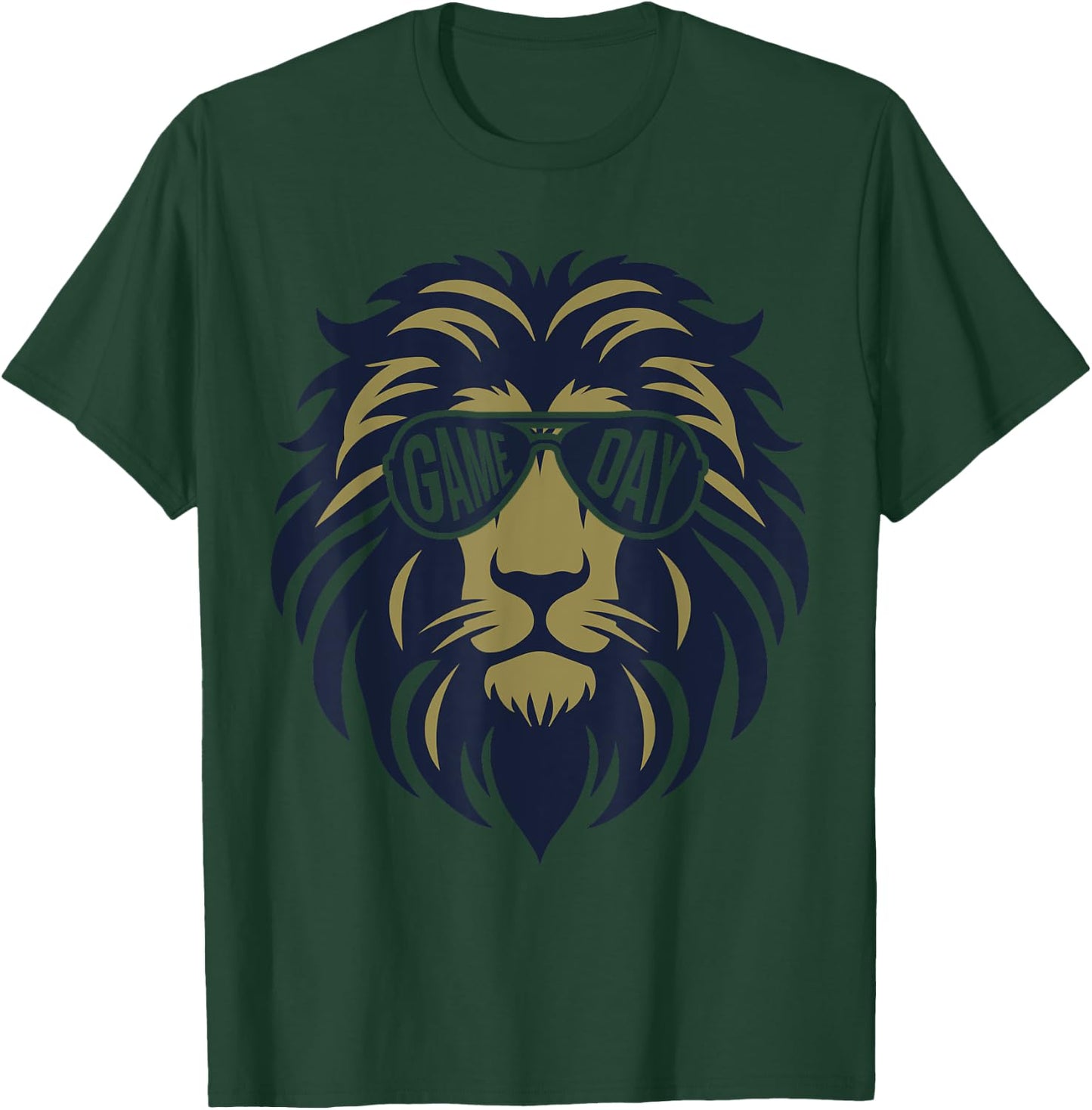 Football Game Day Lion Vintage T-Shirt - T-Shirt | Forest