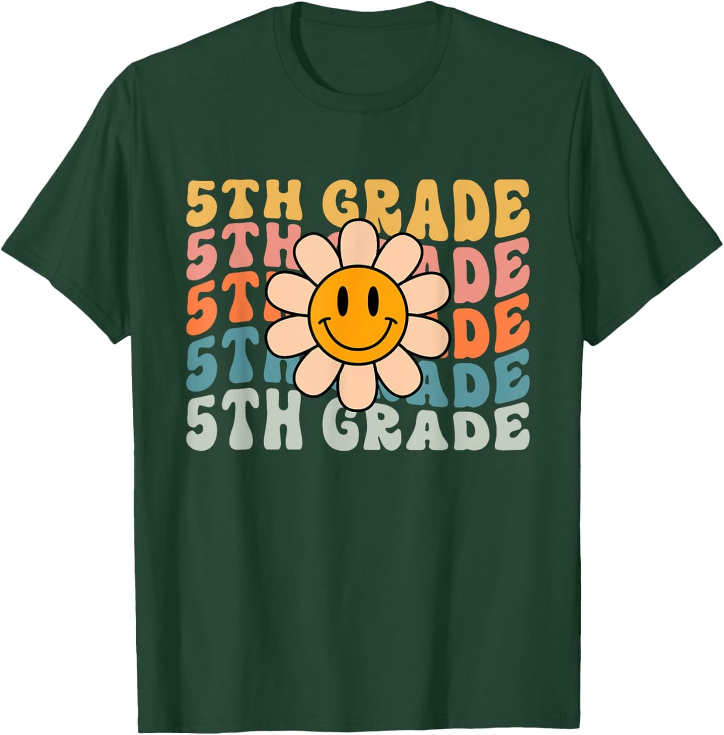In My Fifth Grade Era Back To School 5th Grade Teacher Team Men Women Girls Kids T-Shirt - T-Shirt | Forest