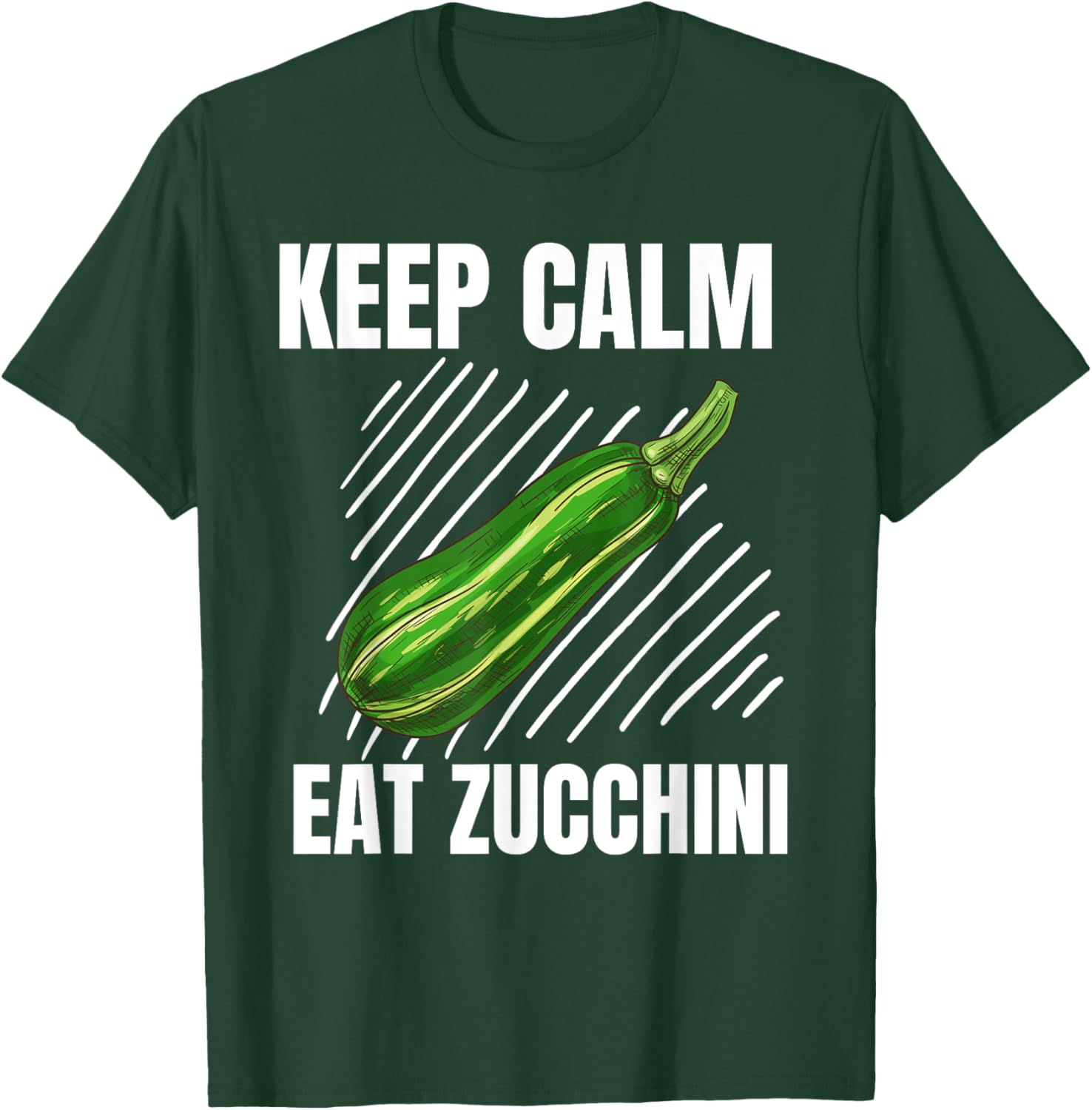 Keep Calm Eat Zucchini Vintage Grunge Zucchini Lover T-Shirt - T-Shirt | Forest