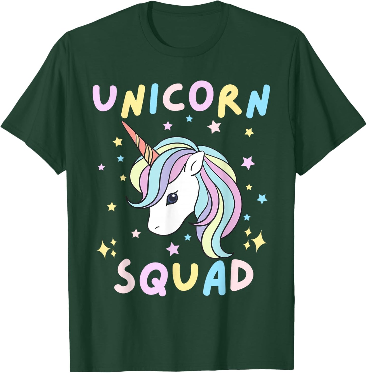 Unicorn Squad Cute Rainbow Lover Family Birthday Girls Party T-Shirt - T-Shirt | Forest