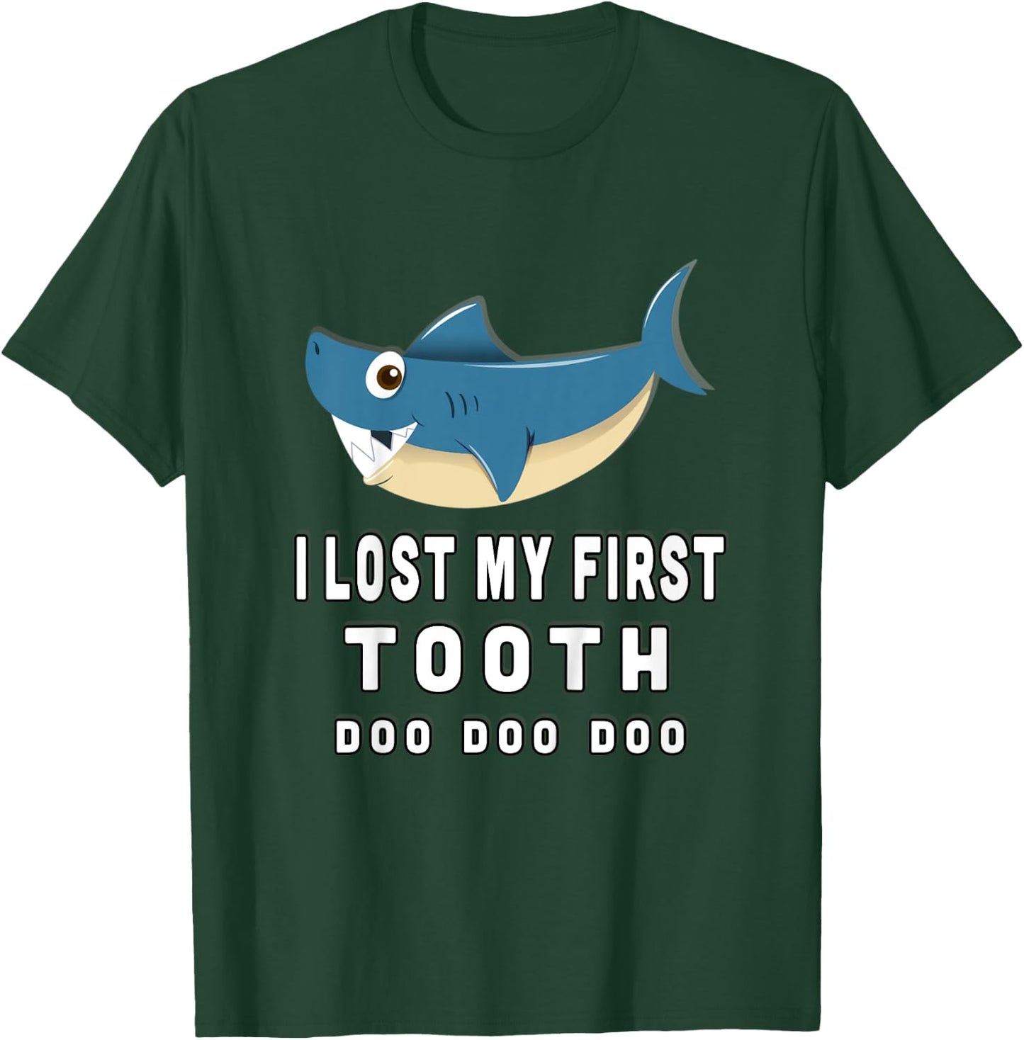 Kids Cute I Lost My First Tooth Shark Shirt T-Shirt - T-Shirt | Forest