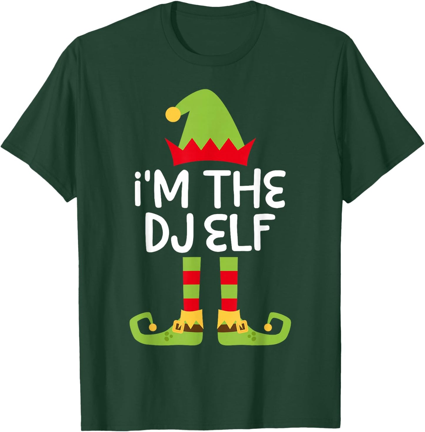 I'm The DJ Elf Shirt Adult Kids Matching Christmas Elf T-Shirt - T-Shirt | Forest