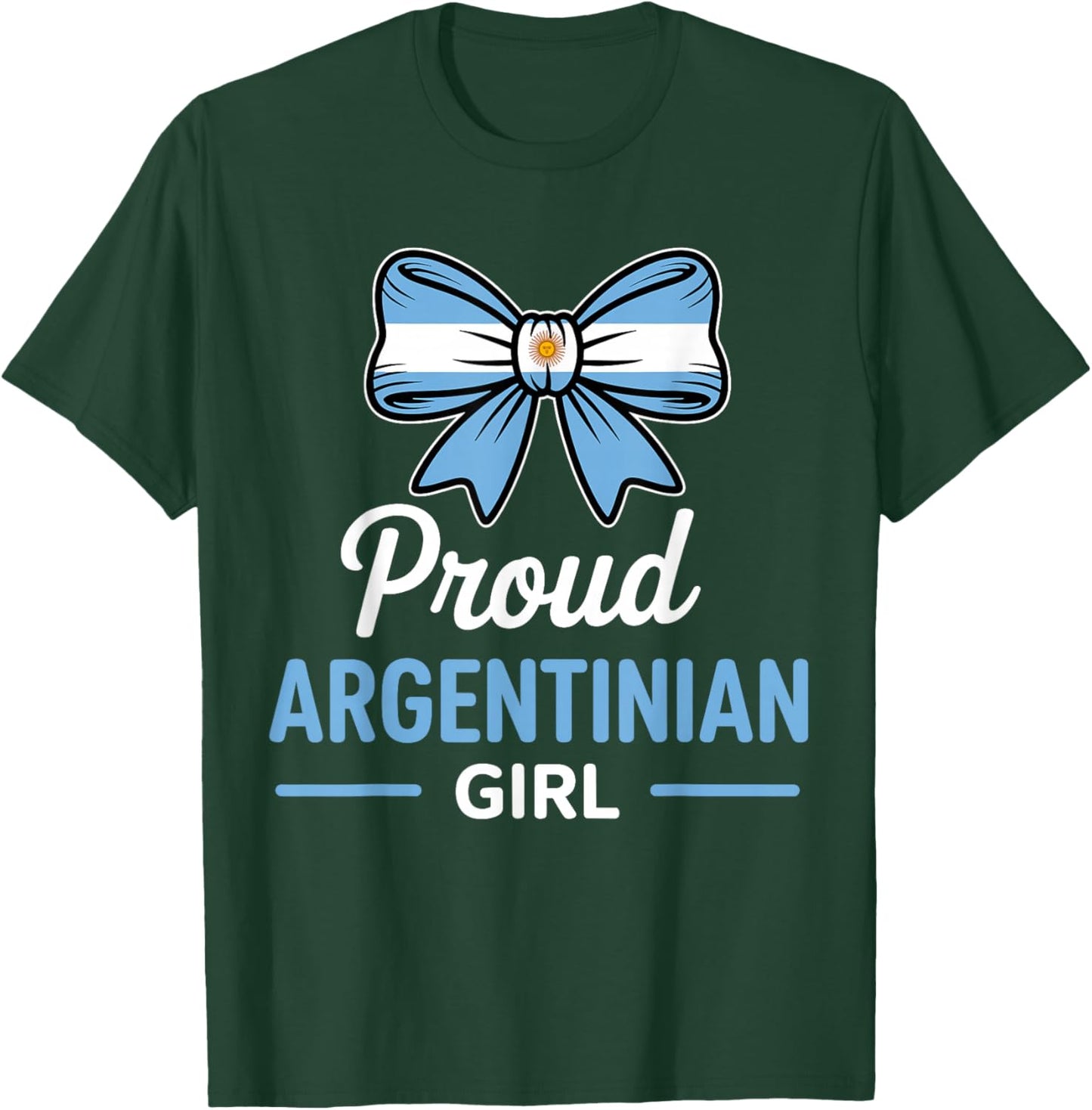 Proud Argentine Girl Argentina Heritage Girls T-Shirt - T-Shirt | Forest
