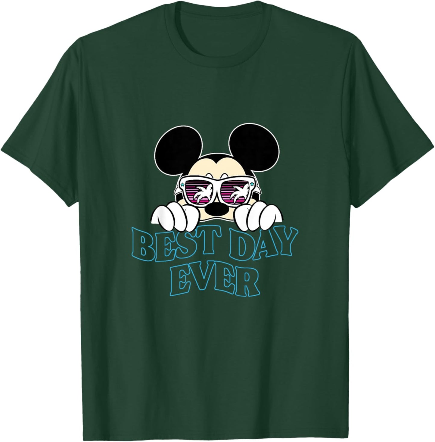 Kids Disney Mickey and Friends Best Day Ever Beach Shades Youth T-Shirt - T-Shirt | Forest