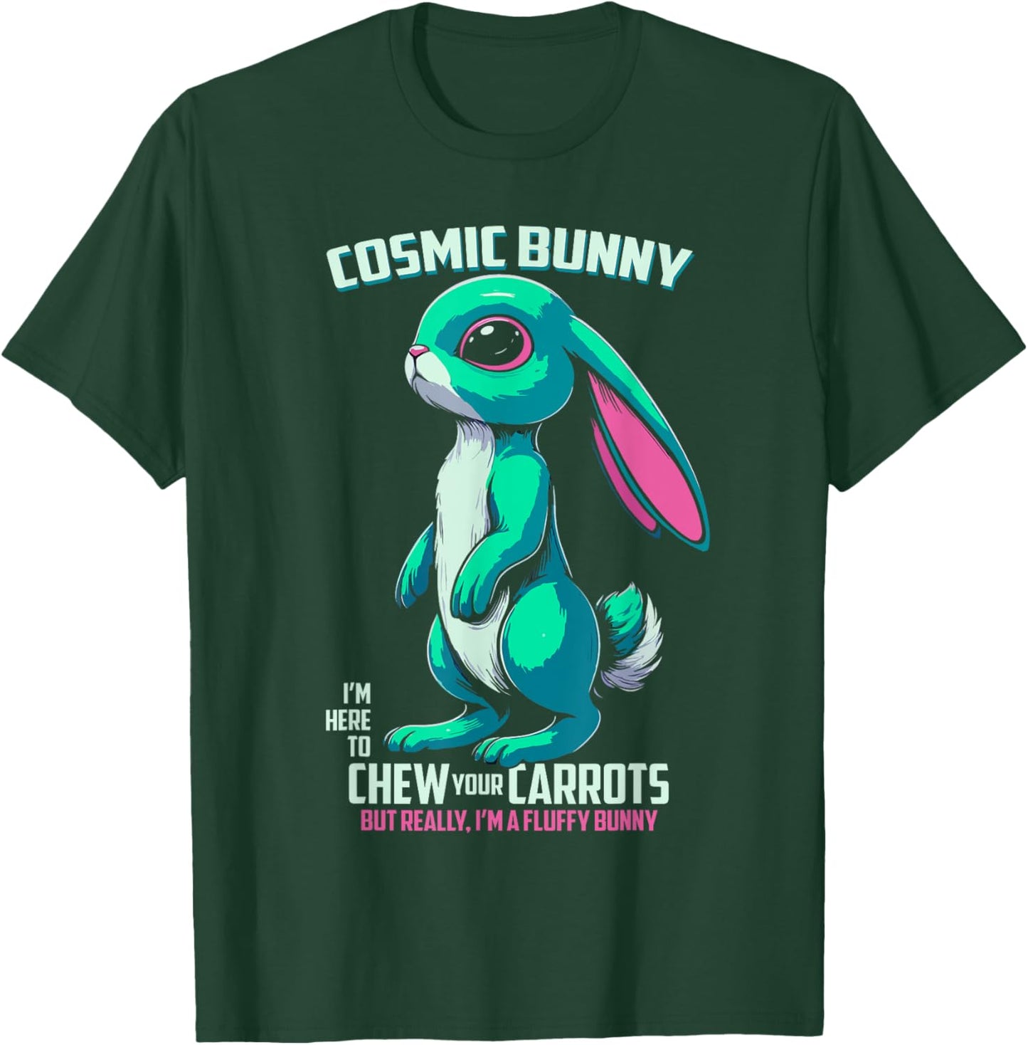 Alien Bunny Extraterrestrial Rabbit UFO T-Shirt - T-Shirt | Forest