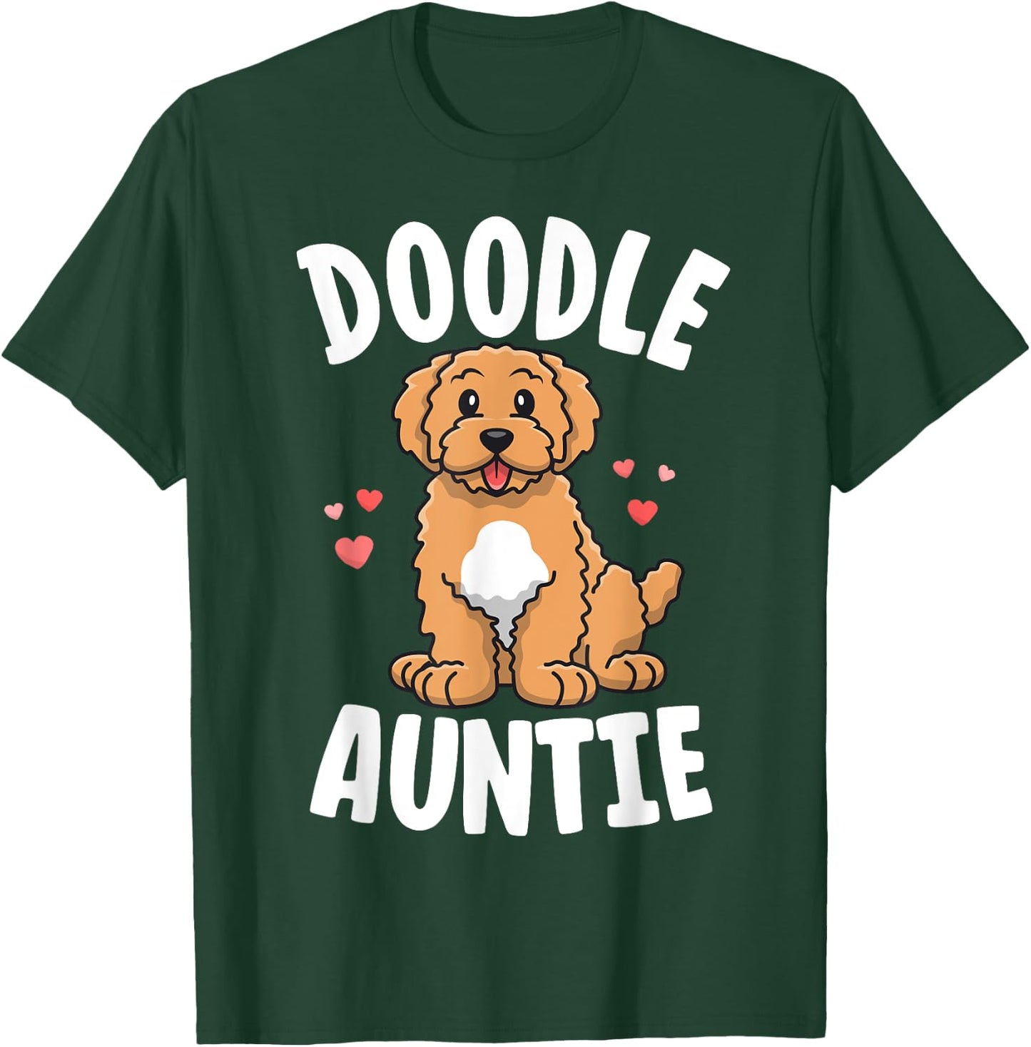 Doodle Auntie Goldendoodle Shirts Women Kawaii Dog Aunt T-Shirt - T-Shirt | Forest