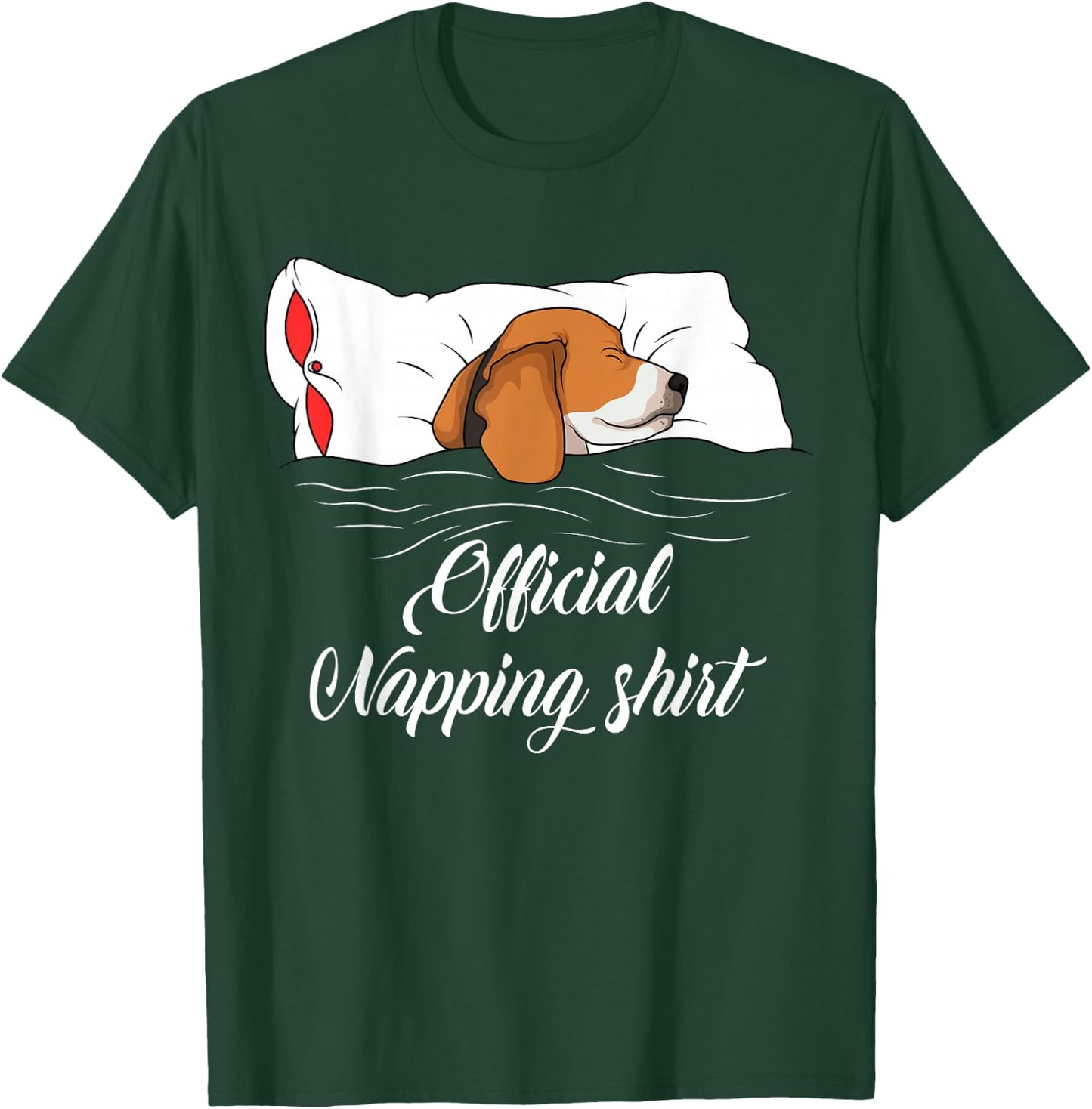 Sleeping Beagle Pyjamas Dog Lover Gift Official Napping T-Shirt - T-Shirt | Forest