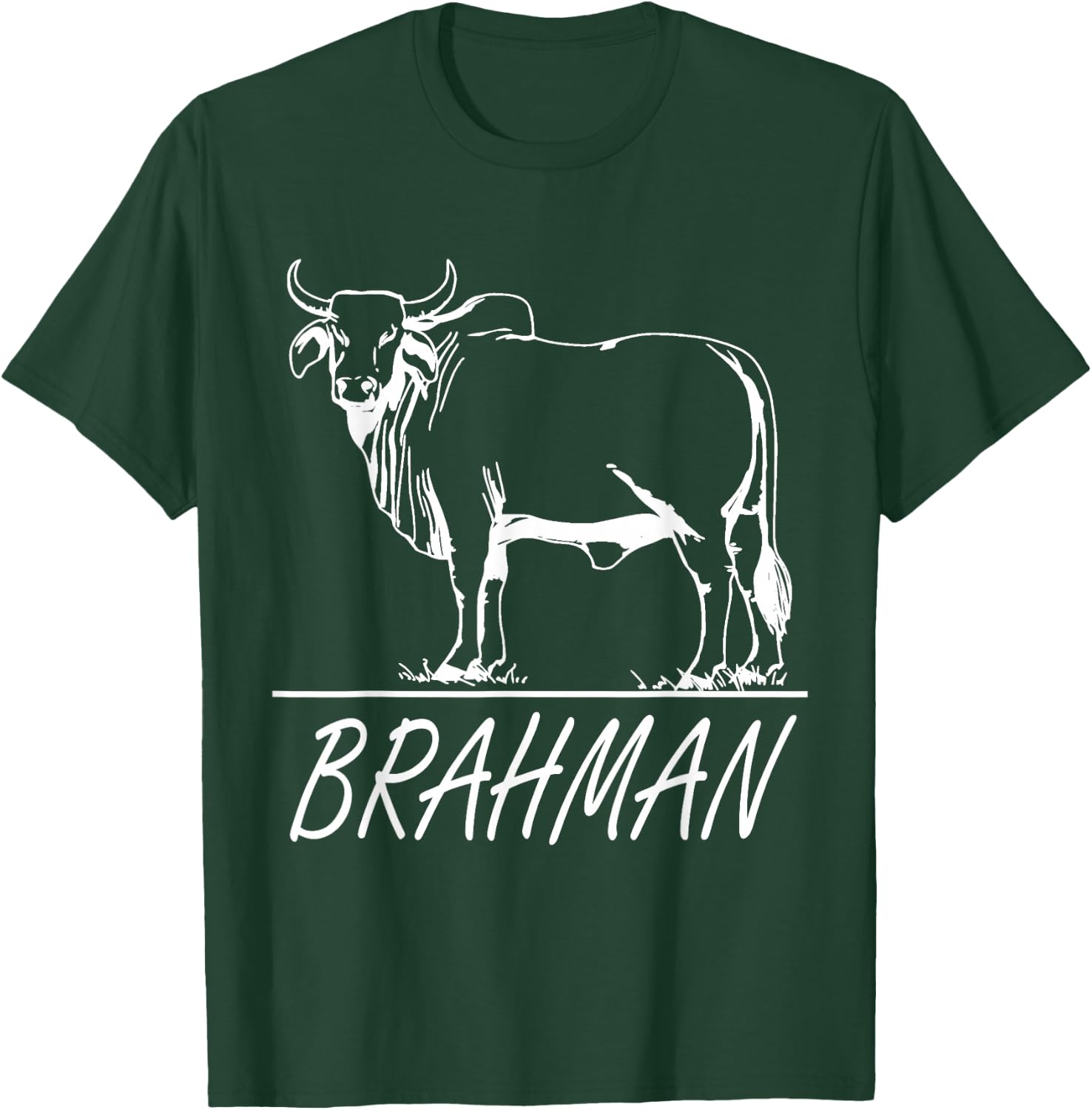 Zebu Cattle, Brahma Bulls, Brahman Cow Milk Yield T Shirt T-Shirt - T-Shirt | Forest