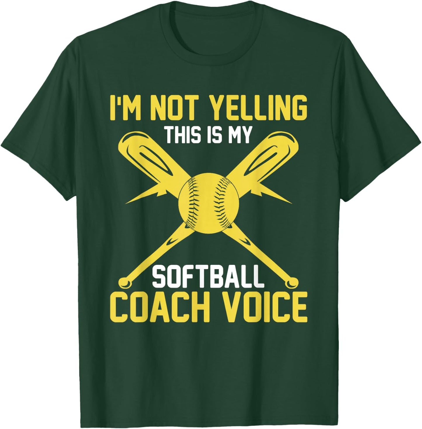 Softball Coaching Voice - Assistant Coach Softball T-Shirt - T-Shirt | Forest