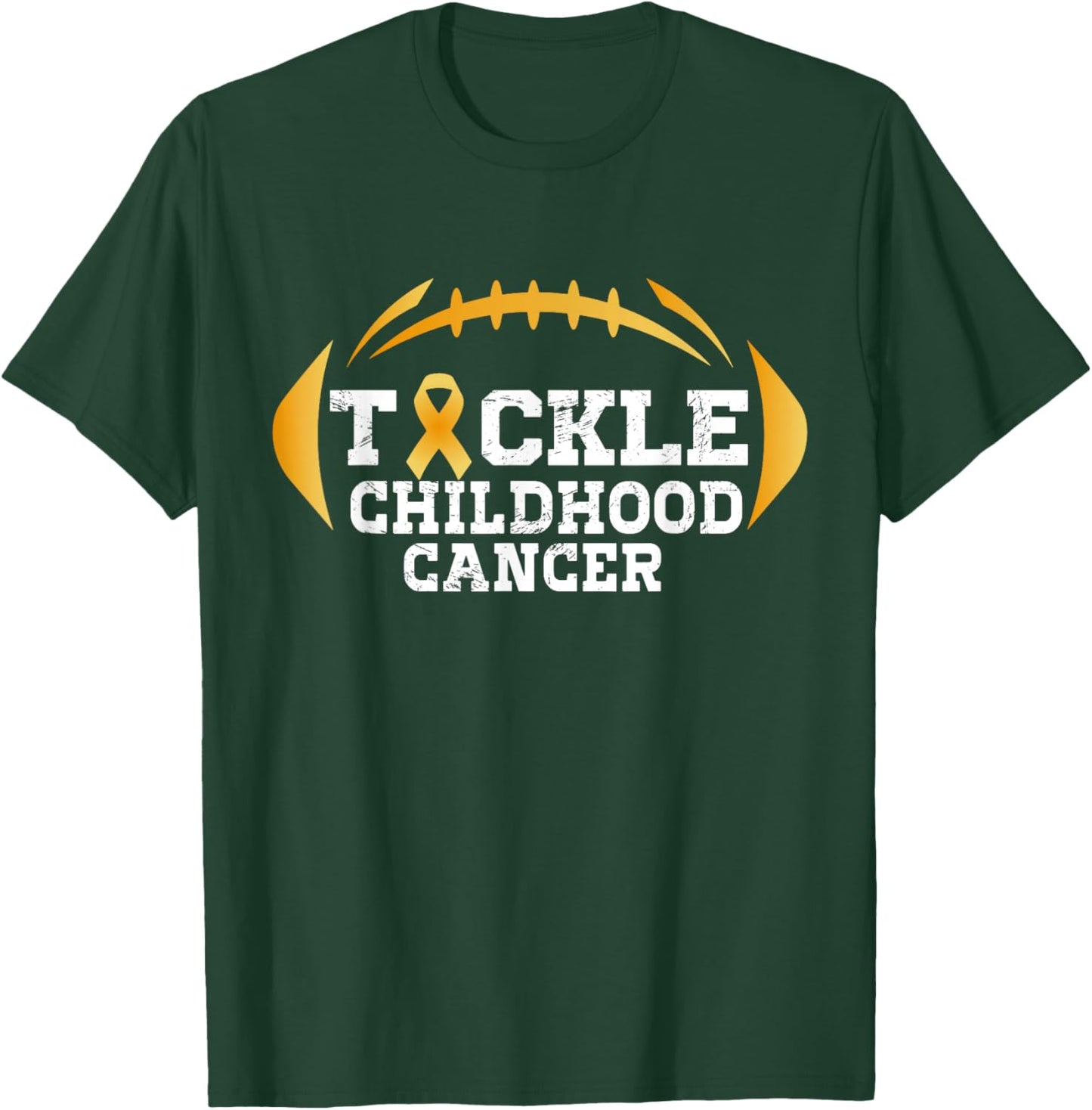 Childhood Tackle Football Childhood Cancer Awareness Women T-Shirt - T-Shirt | Forest