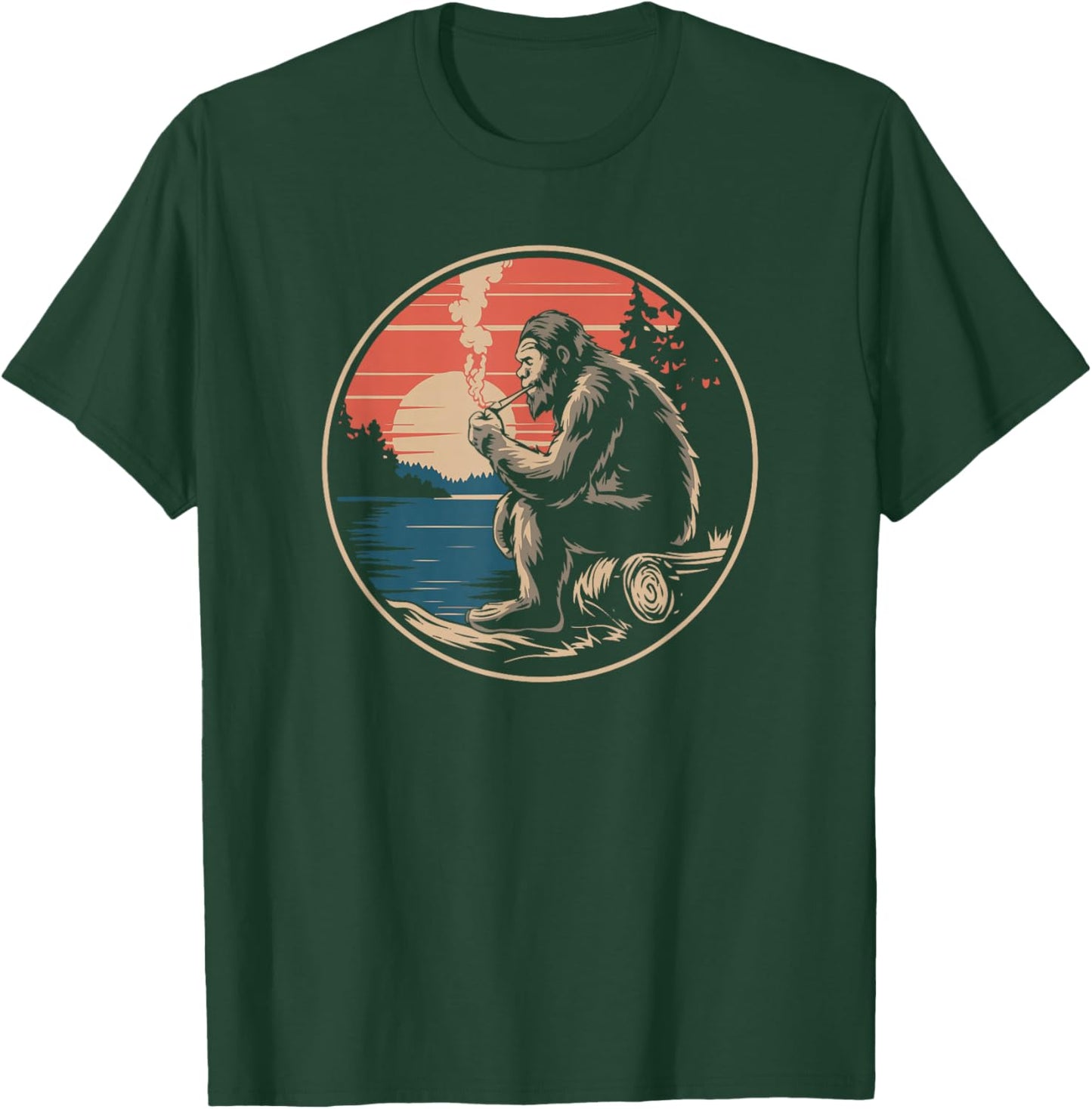 Bigfoot in Nature Tuxedo A "J" Funny Nature Weed Art T-Shirt - T-Shirt | Forest