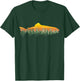 Retro Trout Fly Fishing Outdoor Nature Forest Fisherman T-Shirt - T-Shirt | Forest