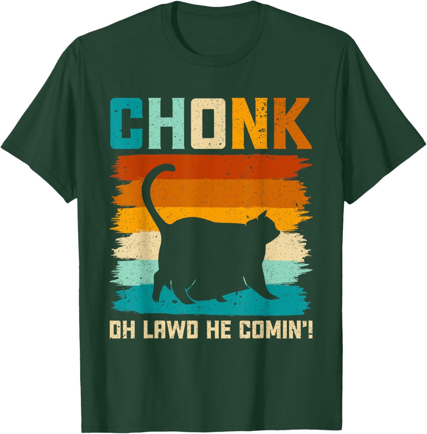 Chonk Cat Scale Meme Funny Retro Style Vintage Cats Memes Women Girls Kids T-Shirt - T-Shirt | Forest