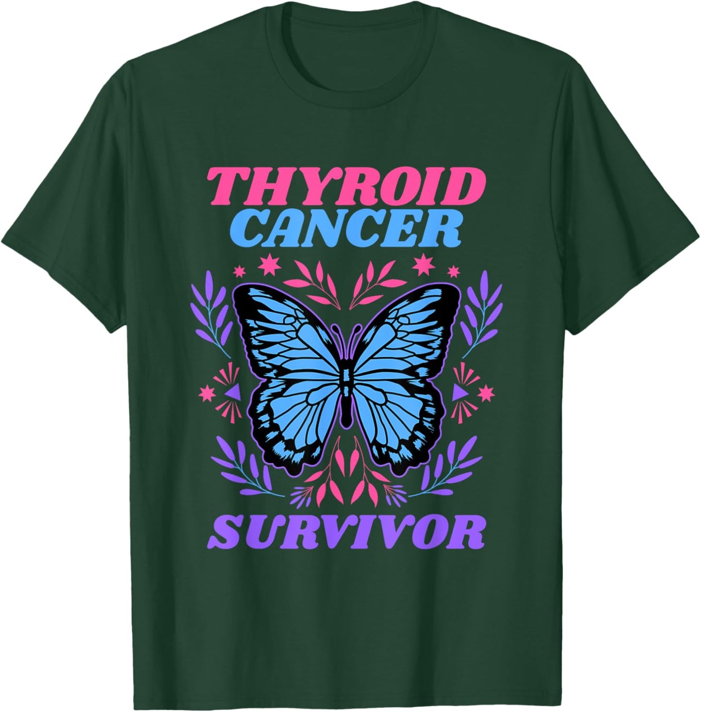 Thyroid Cancer Survivor, Thyroid Cancer Awareness T-Shirt - T-Shirt | Forest