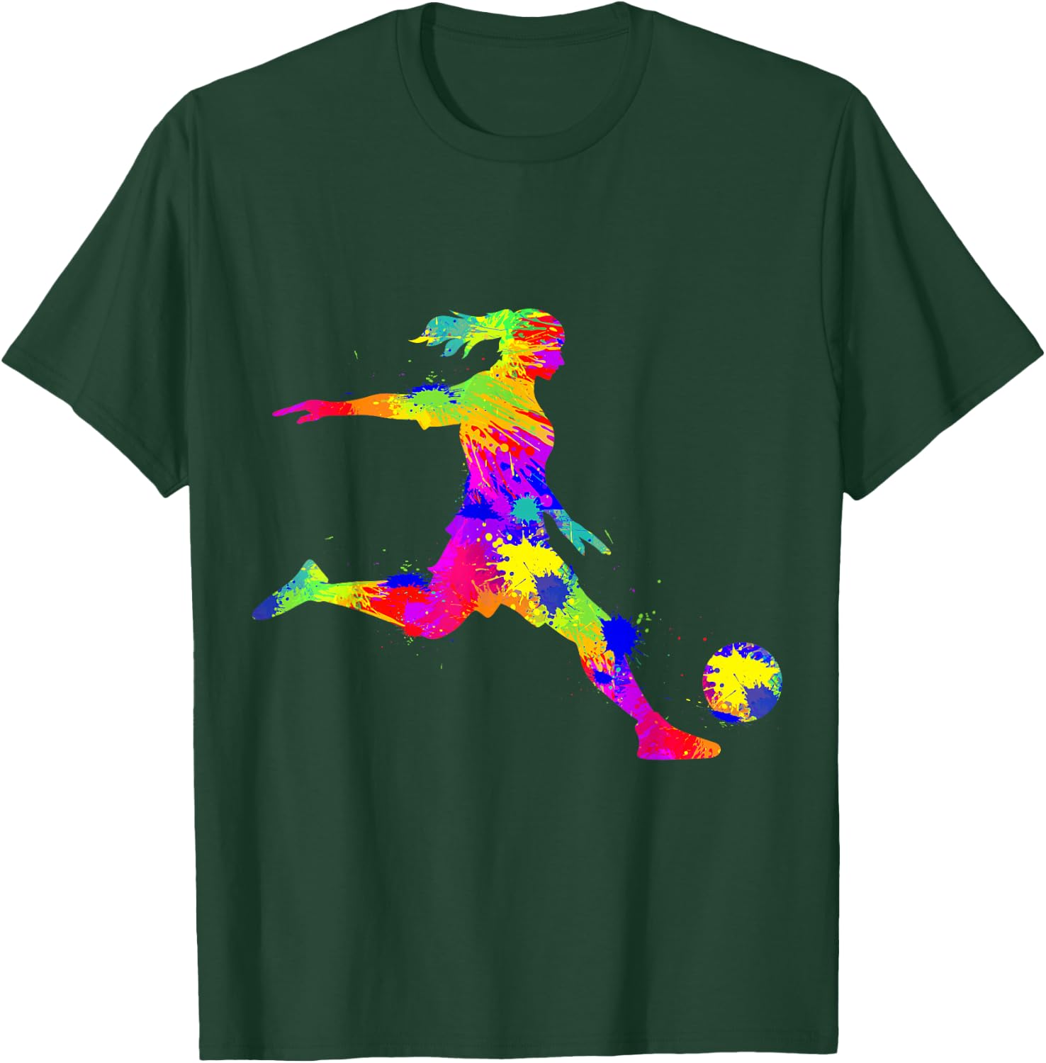 Soccer Girl Women Youth T-Shirt - T-Shirt | Forest