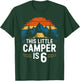 6th Birthday Camping Shirt for 6 Year Old Kids Camping Party T-Shirt - T-Shirt | Forest
