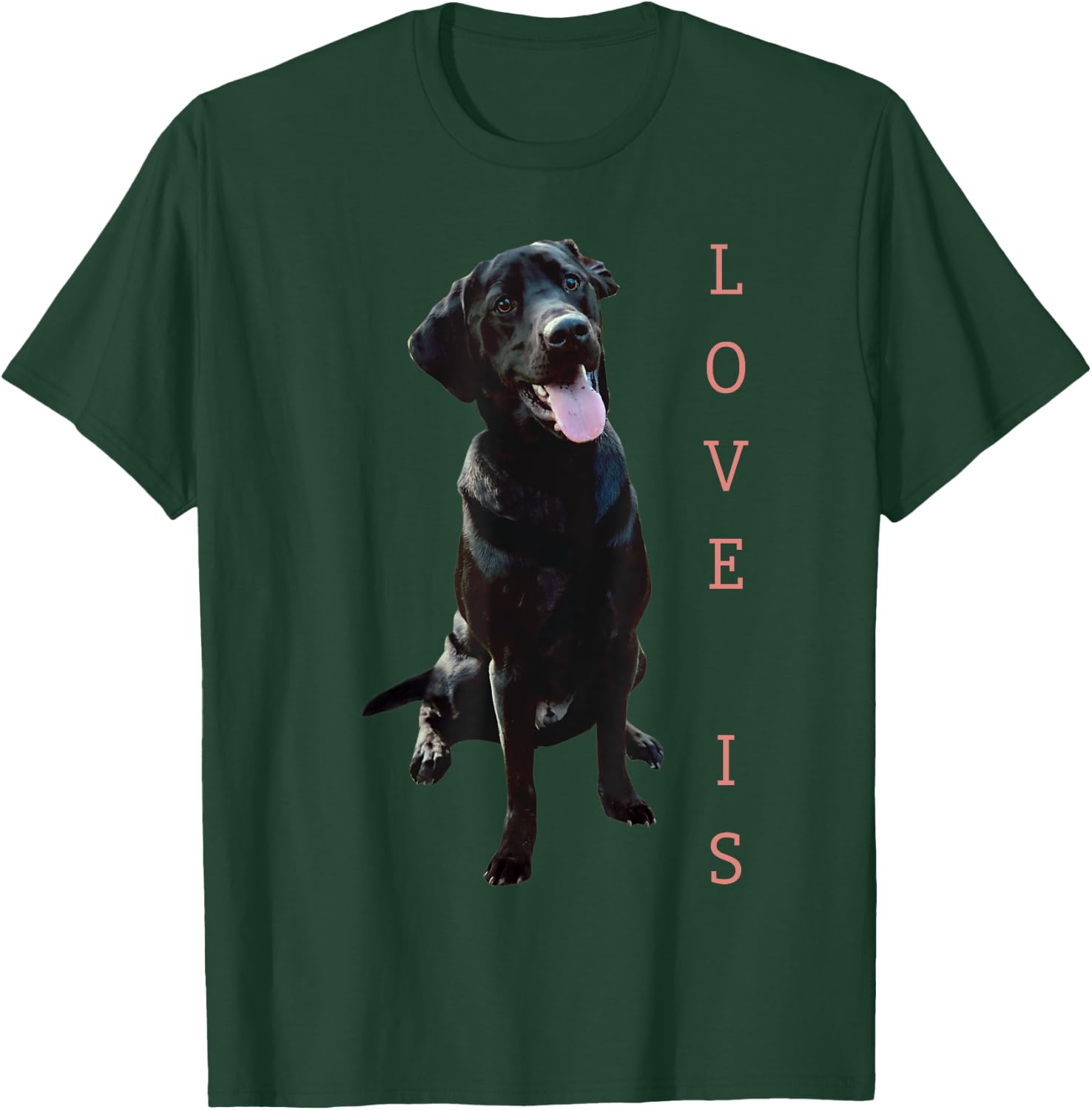 Labrador Retriever Shirt Women Men Kids Black Lab Mom Dad T-Shirt - T-Shirt | Forest