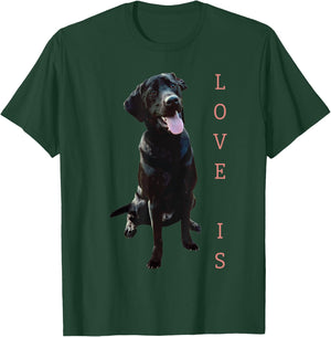 Labrador Retriever Shirt Women Men Kids Black Lab Mom Dad T-Shirt - T-Shirt | Forest