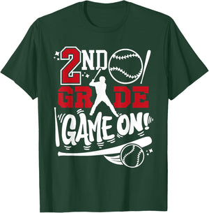 2nd Grade Game On First Day of School Baseball Second Grade T-Shirt - T-Shirt | Forest