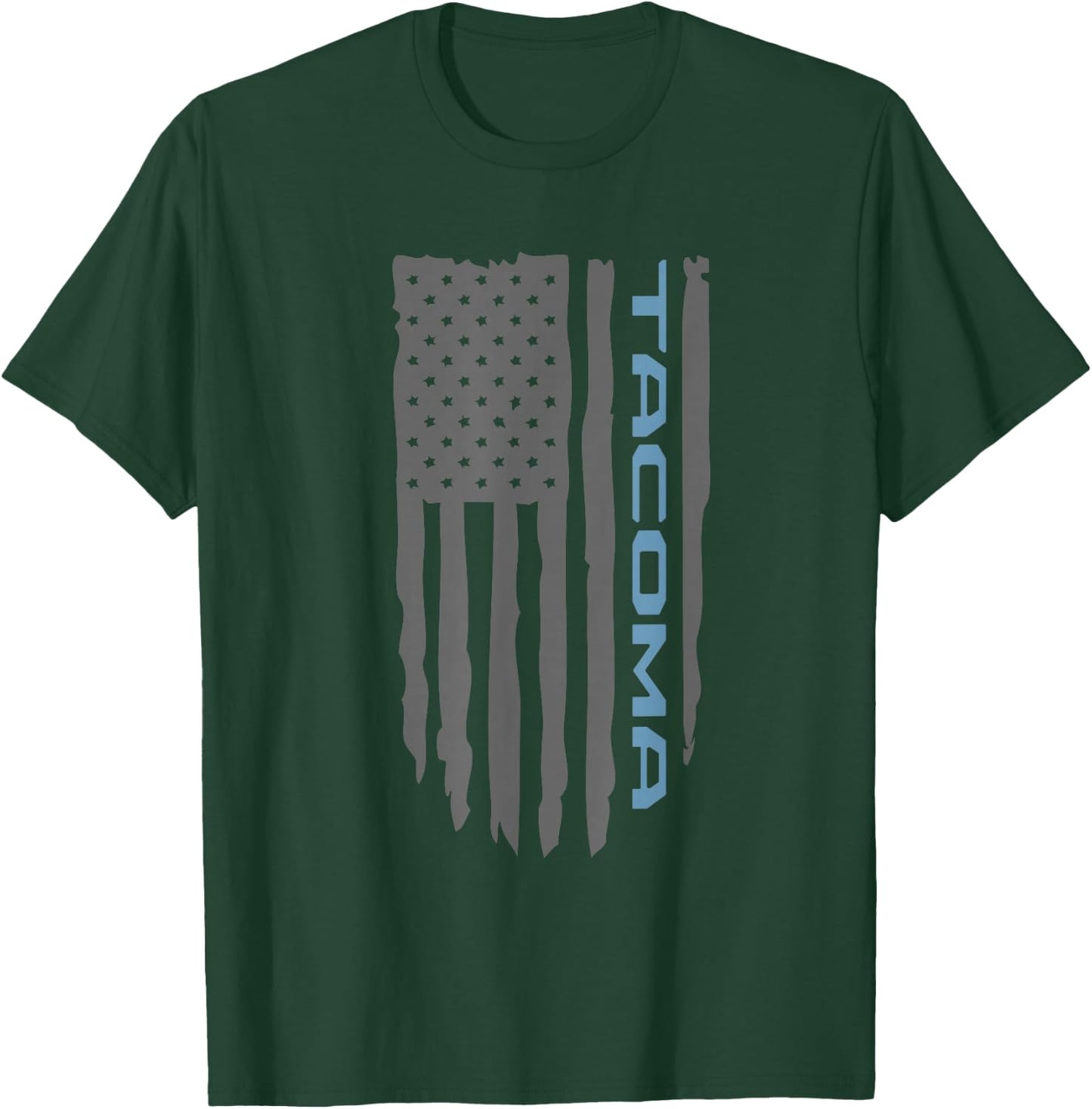 Wandering Wheels Tacoma PreRunner American Flag Shirt T-Shirt - T-Shirt | Forest