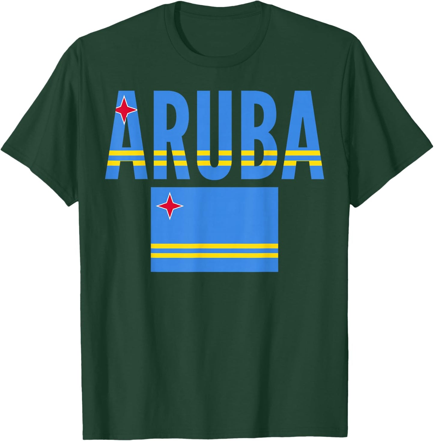 Aruban - Aruba Country Flag T-Shirt - T-Shirt | Forest
