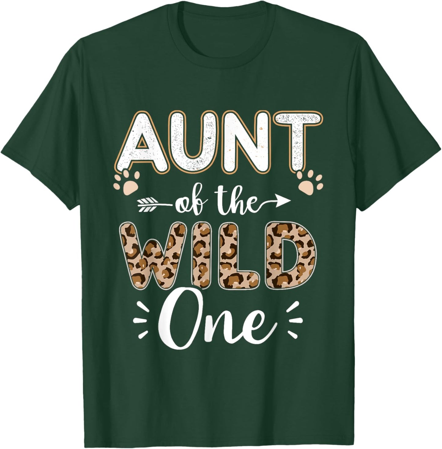 Aunt of the wild one birthday girl matching family party T-Shirt - T-Shirt | Forest