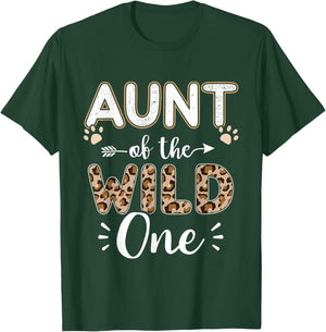 Aunt of the wild one birthday girl matching family party T-Shirt - T-Shirt | Forest