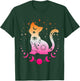 Lesbian Astrology Cat, Moon Phases Lesbian Pride Flag Colors T-Shirt - T-Shirt | Forest