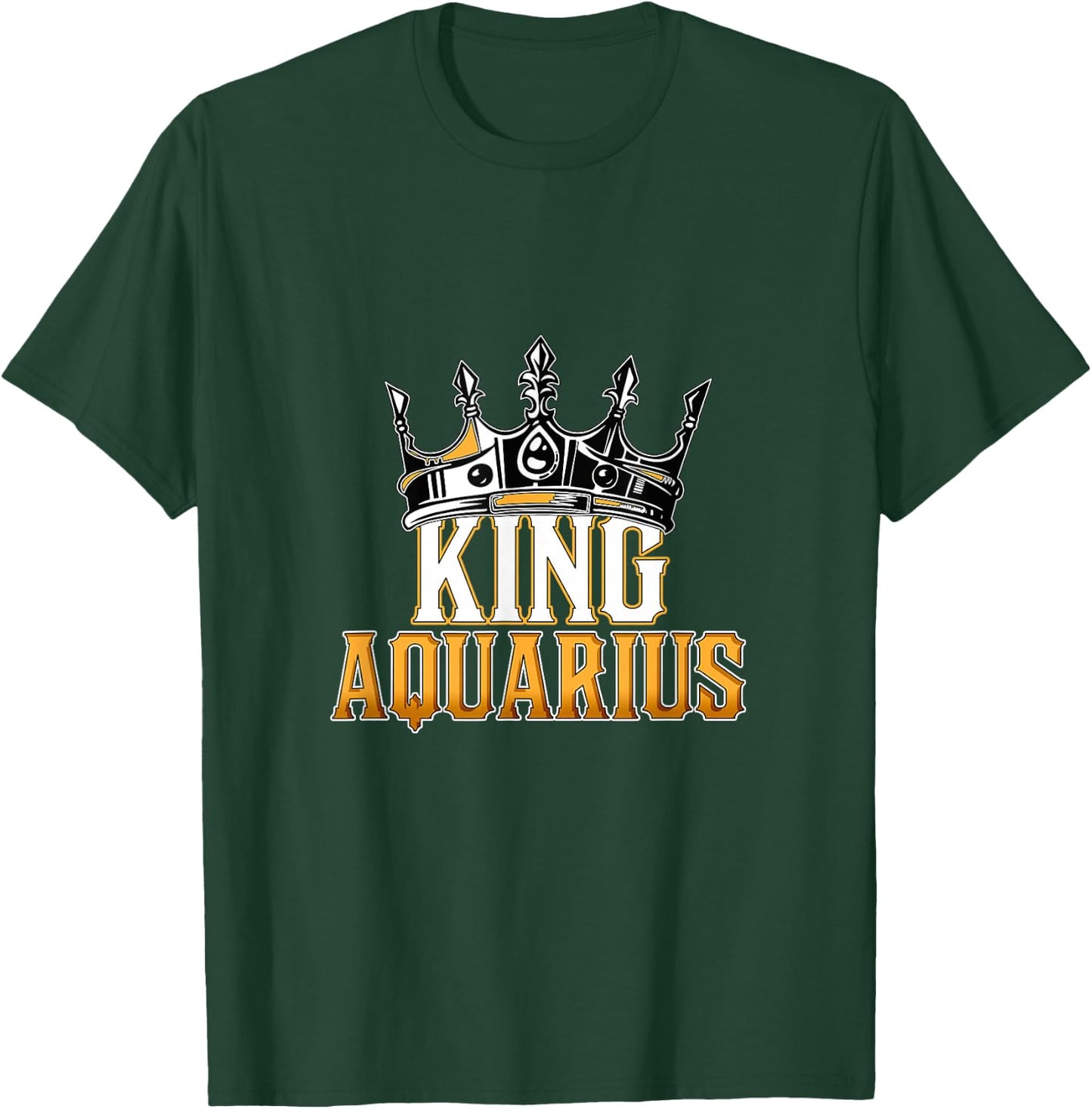 Happy Birthday Aquarius King Happy Birthday Black King T-Shirt - T-Shirt | Forest