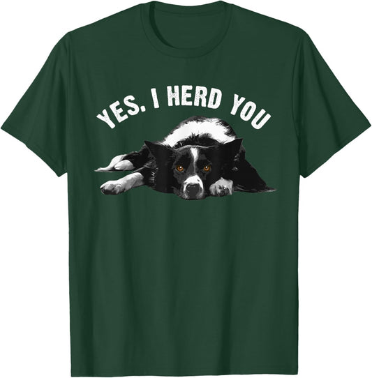 Funny Border Collie Art Men Women Puppy Border Collie Lovers T-Shirt - T-Shirt | Forest