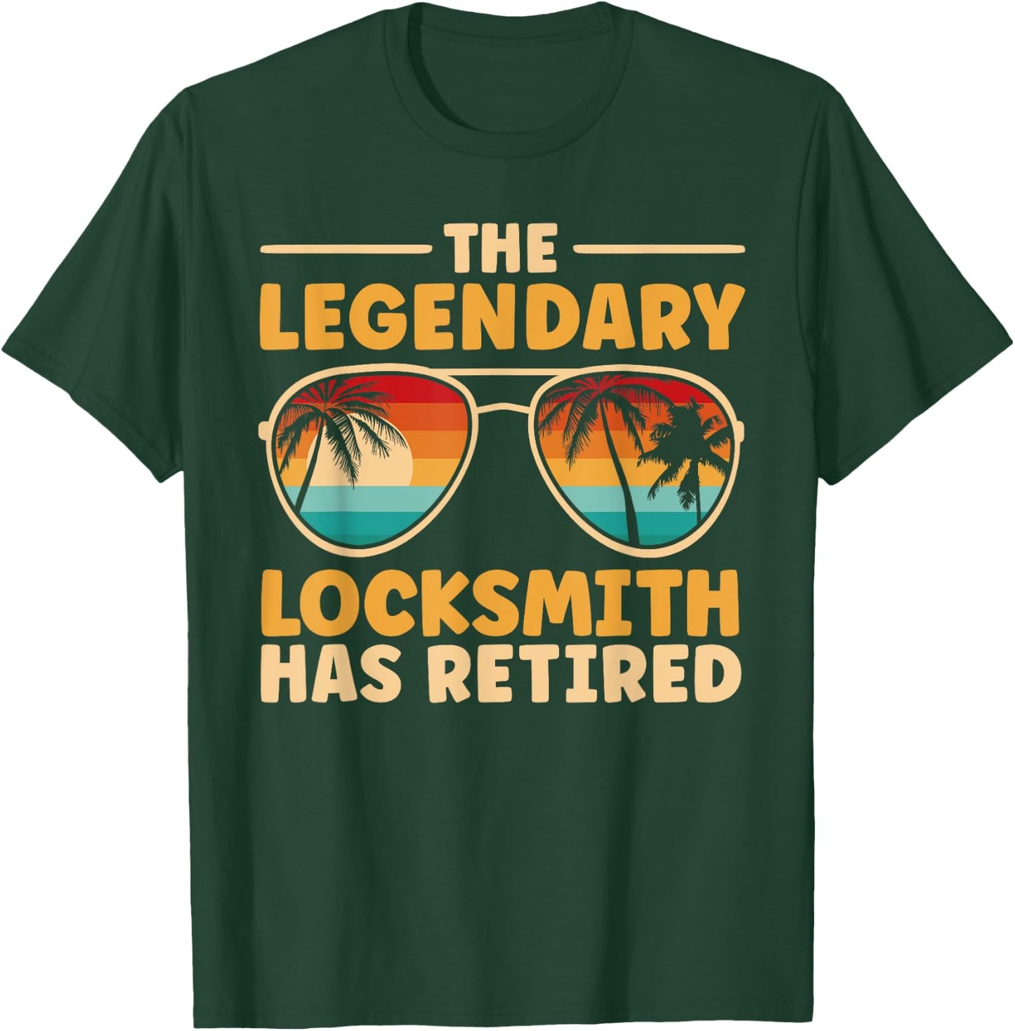 Retired Locksmith Retirement T-Shirt - T-Shirt | Forest