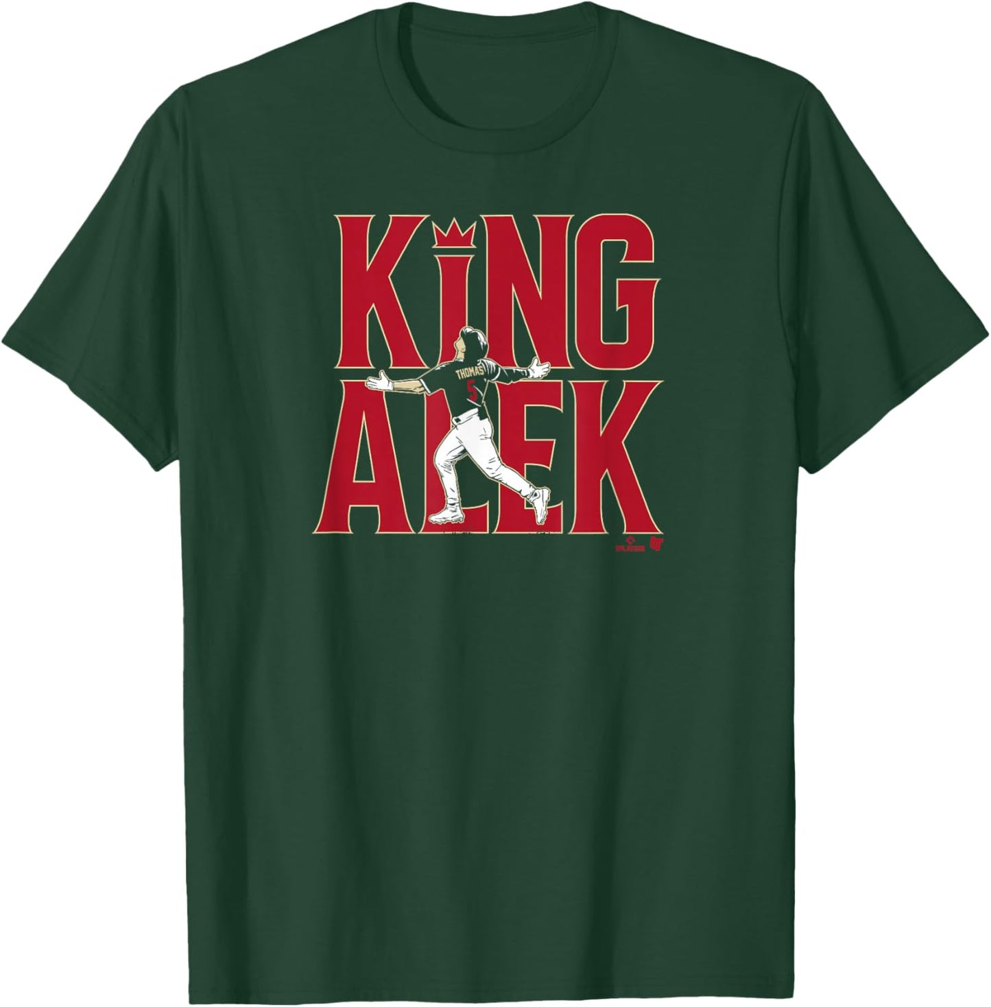 Alek Thomas - King Alek - Arizona Baseball T-Shirt - T-Shirt | Forest