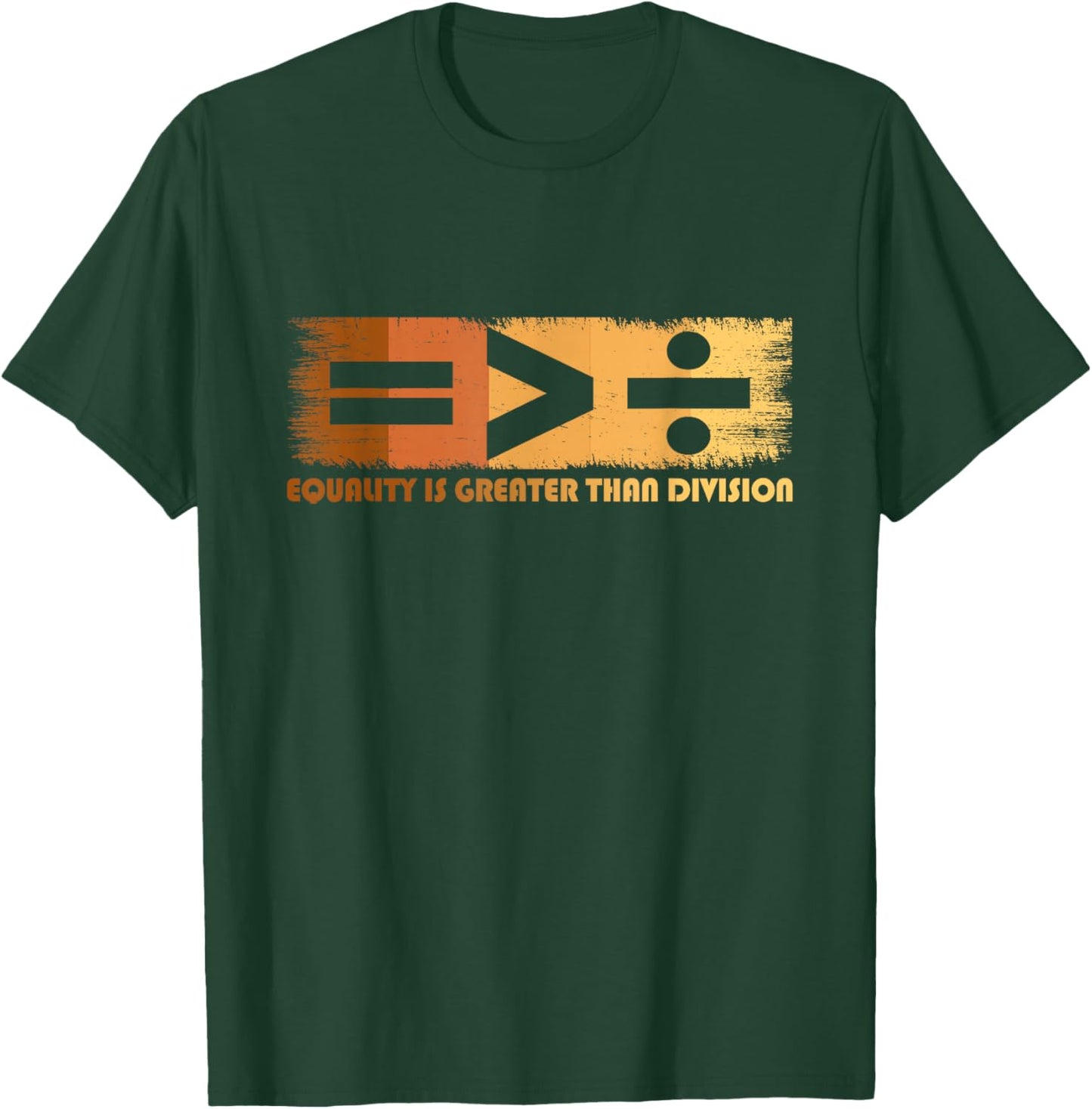 Equality Is Greater Than Division Black History Month Math T-Shirt - T-Shirt | Forest