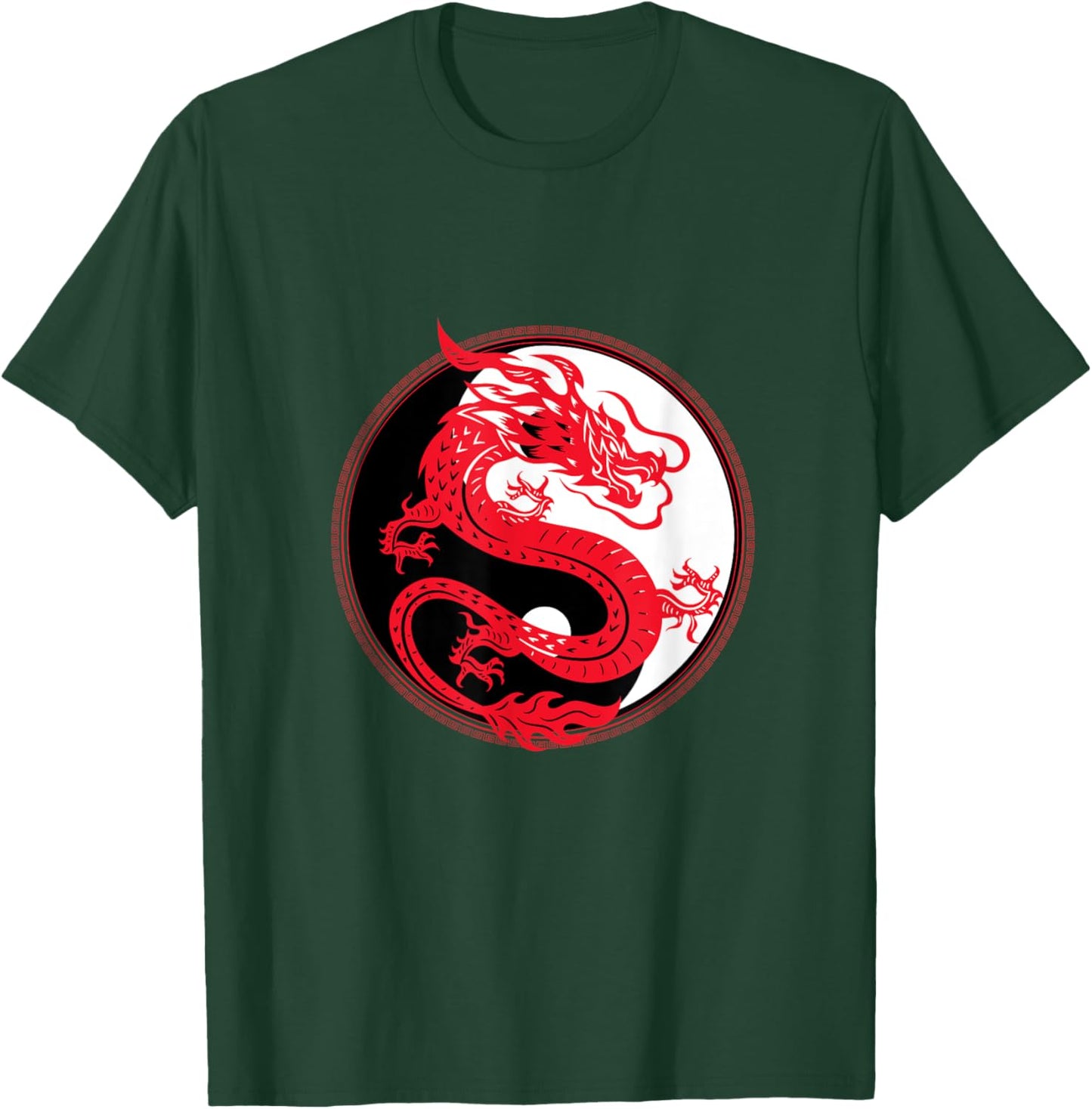 Yin and Yang Dragon Culture Myth Art Chinese Gift T-Shirt - T-Shirt | Forest