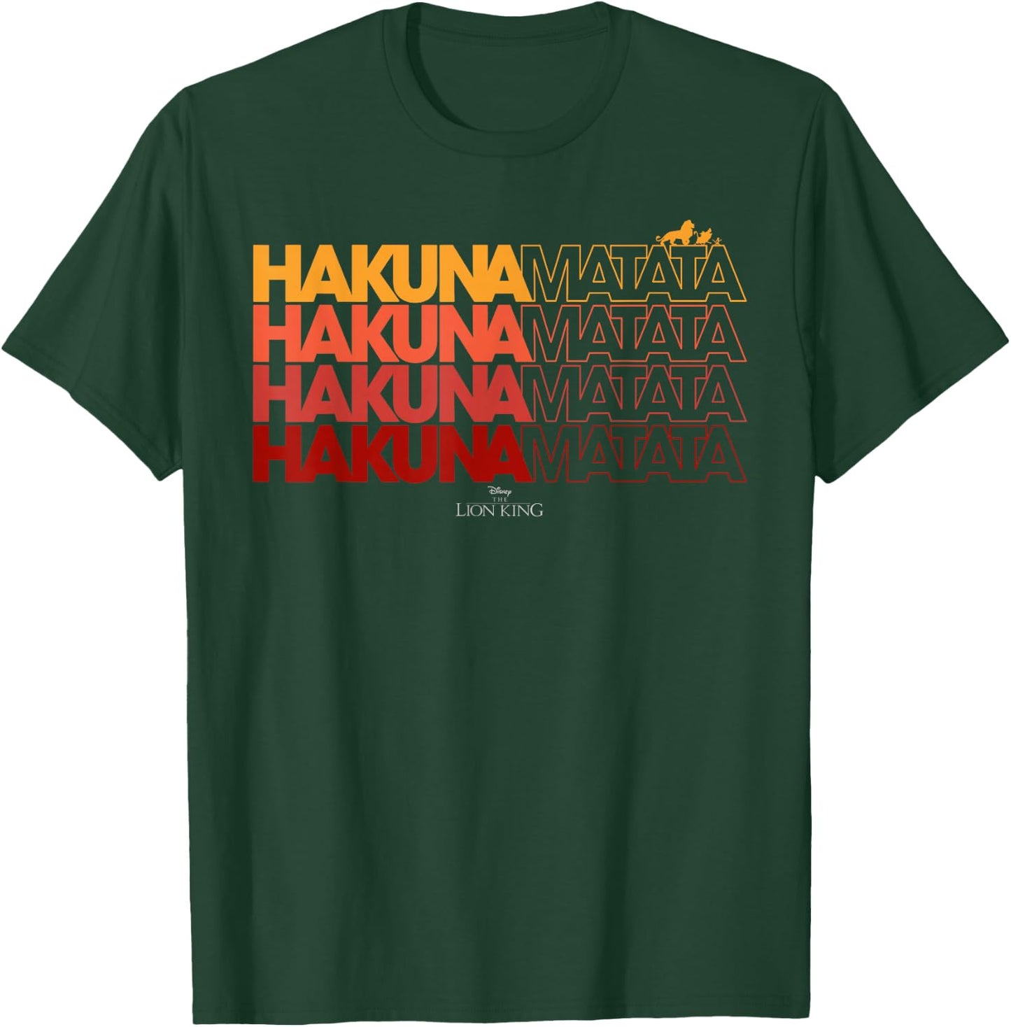 Disney The Lion King Hakuna Matata Word Stack T-Shirt - T-Shirt | Forest