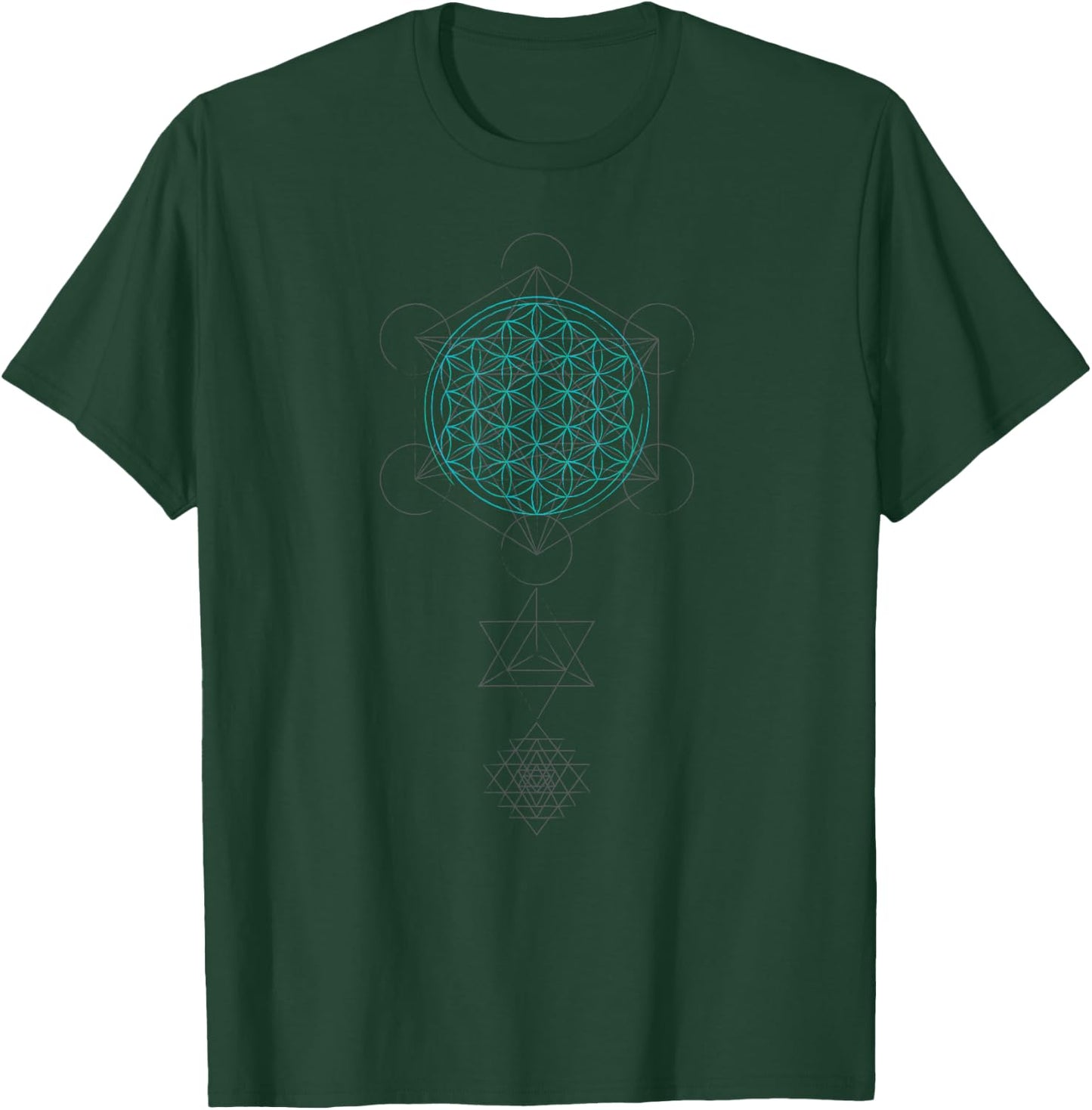 Sacred Geometry Flower of Life Sri Yatra Merkaba T Shirt T-Shirt - T-Shirt | Forest