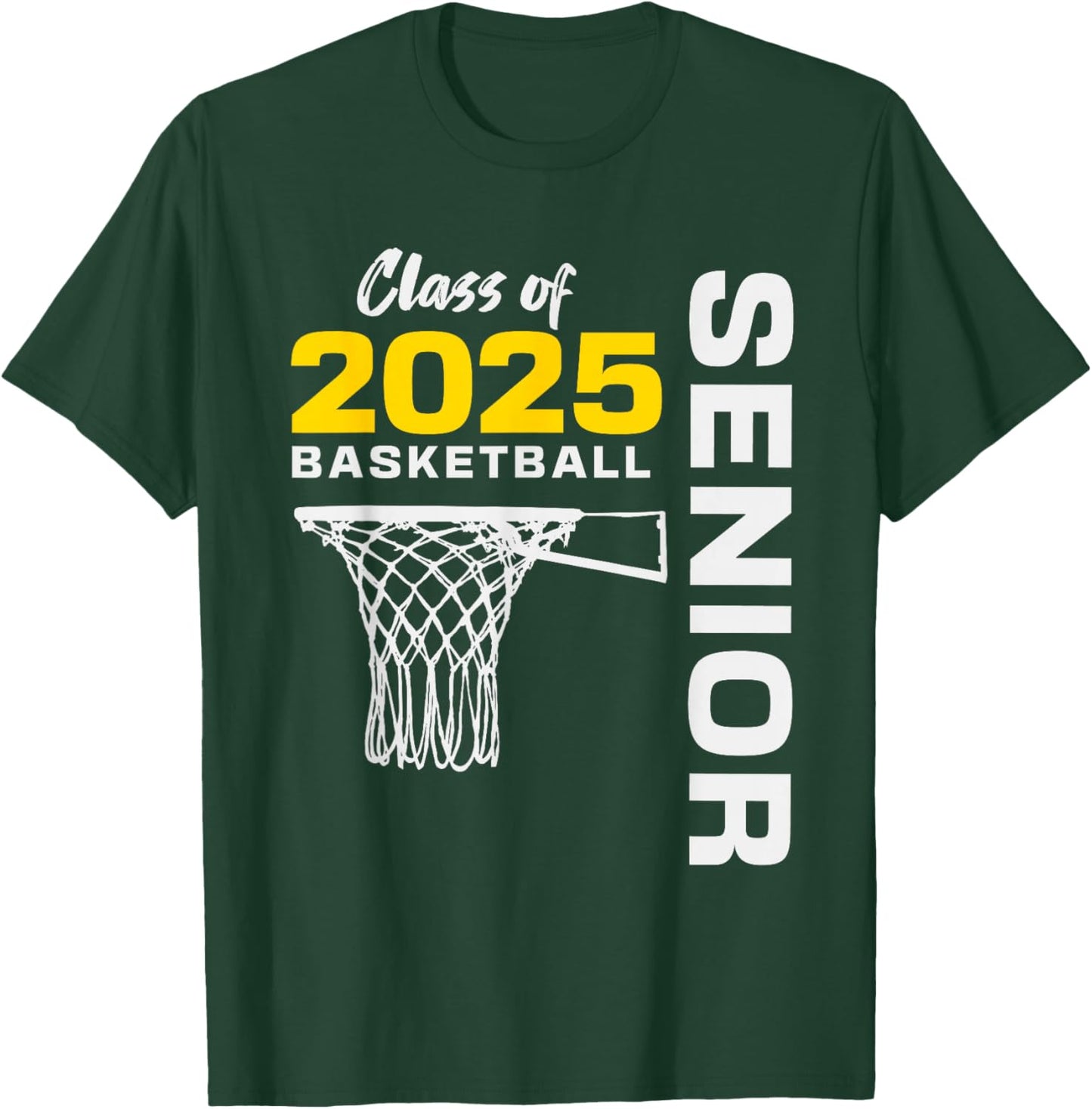 Basketball Senior Matching Class of 2025 Senior Basketball T-Shirt - T-Shirt | Forest
