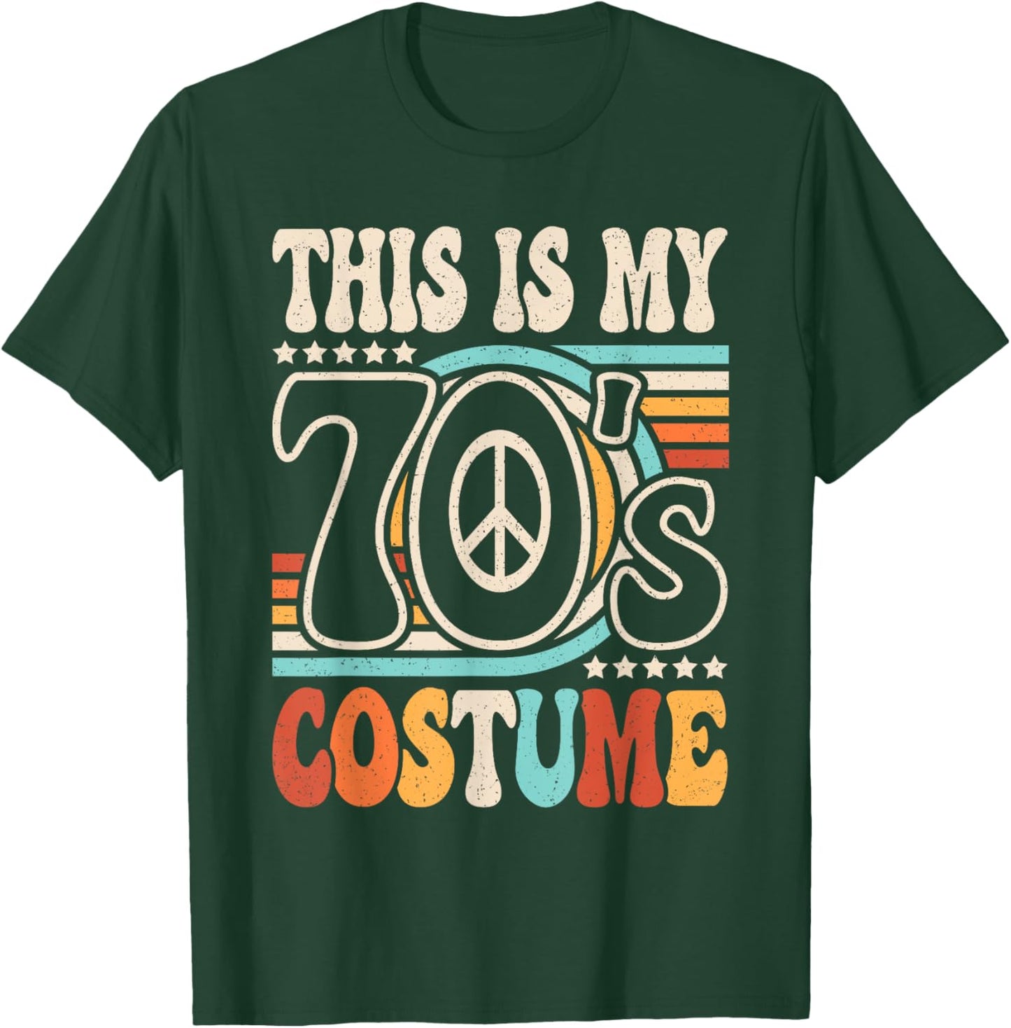 This Is My 70's Costume 70s Party Outfit Groovy Hippie Disco T-Shirt - T-Shirt | Forest