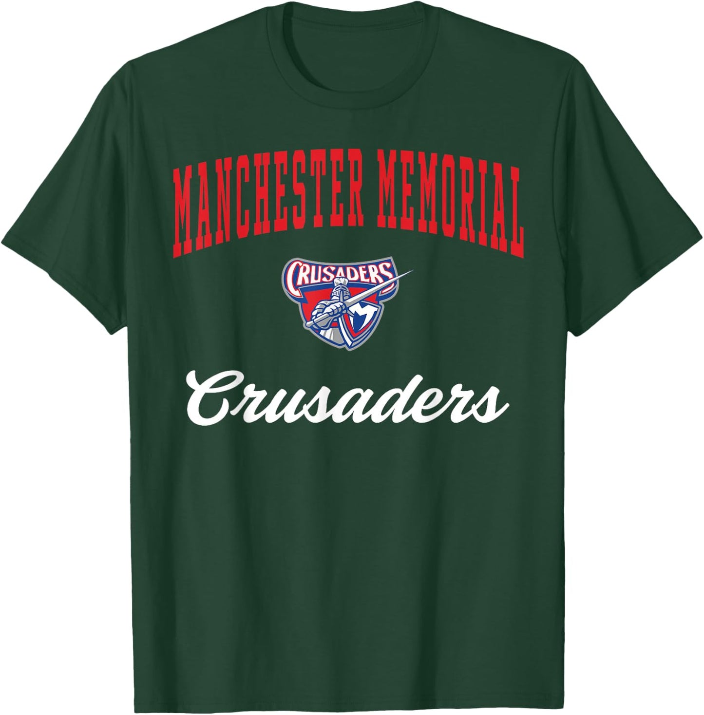 Manchester Memorial High School Crusaders C3 T-Shirt - T-Shirt | Forest